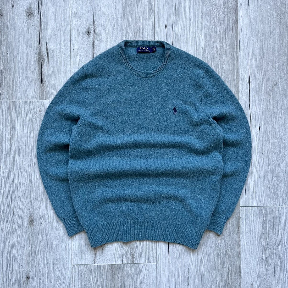 Polo Ralph Lauren Vintage Polo Ralph Lauren Wool Blue Sweater Preppy Crewneck Size US M / EU 48-50 / 2 - 1 Thumbnail