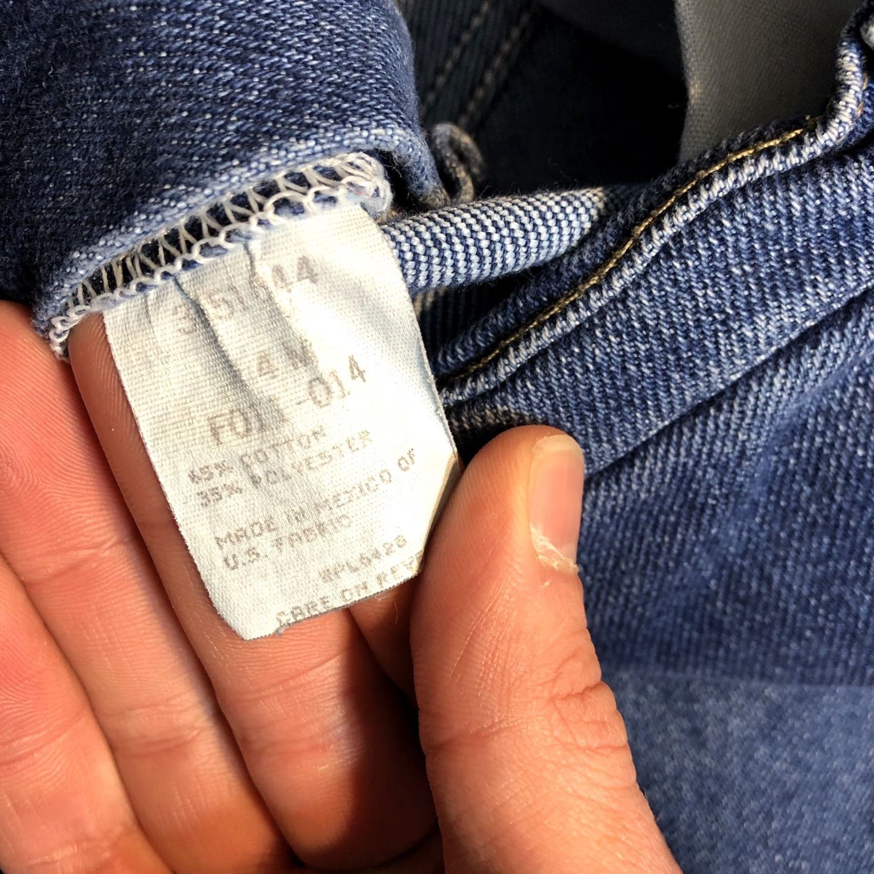 Lee VINTAGE Lee Jeans Taper Womens 14 Regular 30x30.5 Blue Denim Hi Rise 12 Inseam 5-Pocket USA 80s 90s Fans Mens Girls Size 36" / US 14 / IT 50 - 6 Thumbnail
