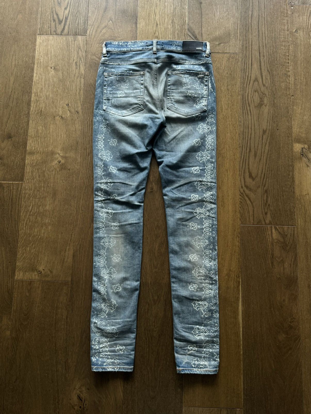Amiri Amiri Jeans Bandana Bleach Stained Distressed Skinny Denim Size US 32 / EU 48 - 9 Thumbnail