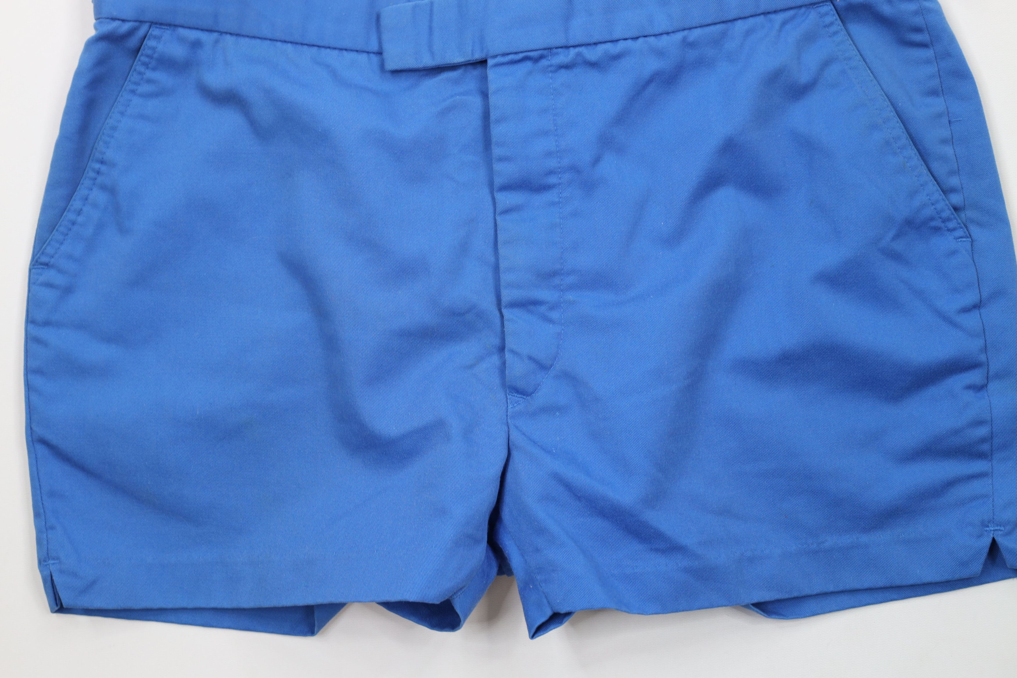 Vintage Vintage 70s Streetwear Knee Golf Chino Shorts Royal Blue Size US 36 / EU 52 - 3 Thumbnail
