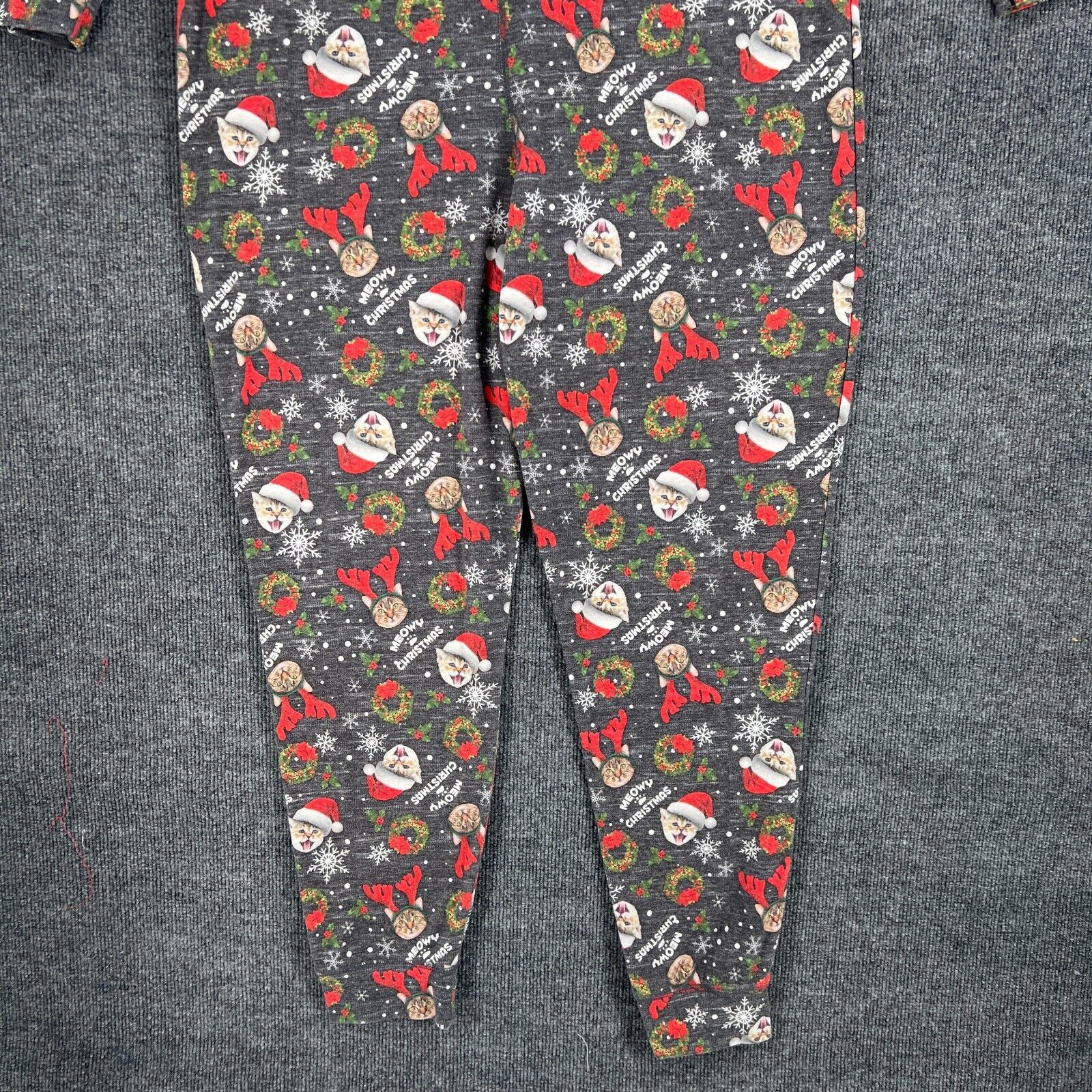 Fruit Of The Loom Fruit of the Loom Union Suit Christmas Cat Pajamas Womens 2X Size ONE SIZE - 7 Thumbnail