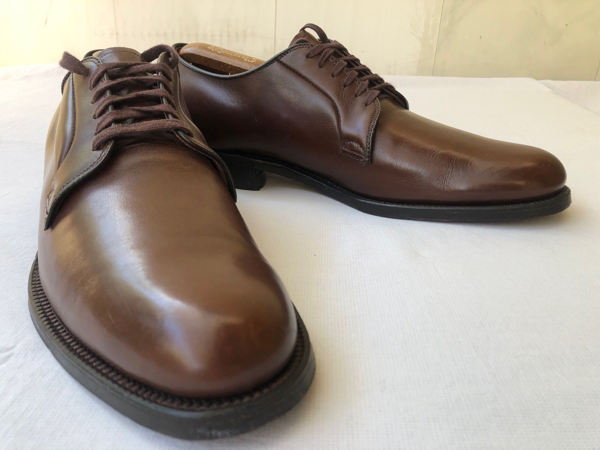Alden Alden 665 Brown Leather Dress Shoes Size US 12 / EU 45 - 3 Thumbnail