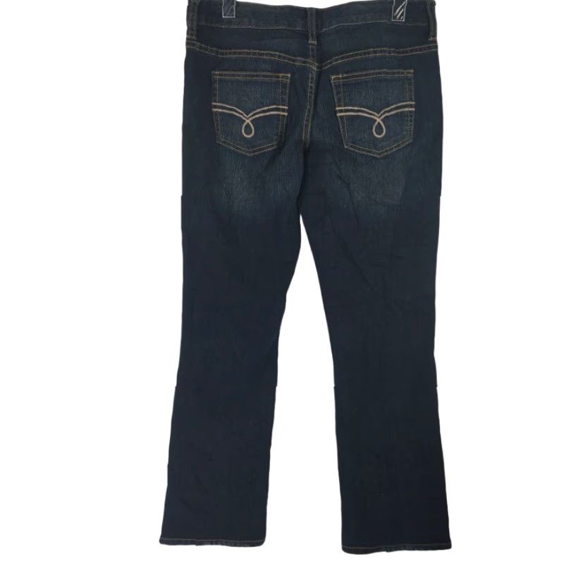 Vintage American Rag Cie Jeans Women 1 Short Boot Cut Denim Blue Dark Wash Stretch 29 Waist 28 Inseam Womens Size 29" - 2 Thumbnail