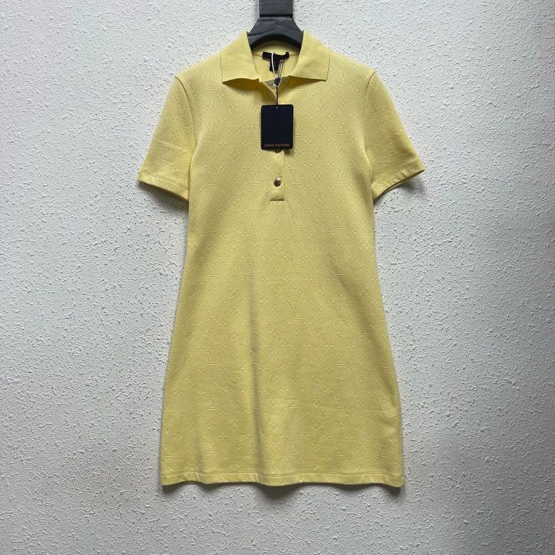 Louis Vuitton Louis Vuitton Yellow full-print knit polo dress Size M / US 6-8 / IT 42-44 - 1 Thumbnail