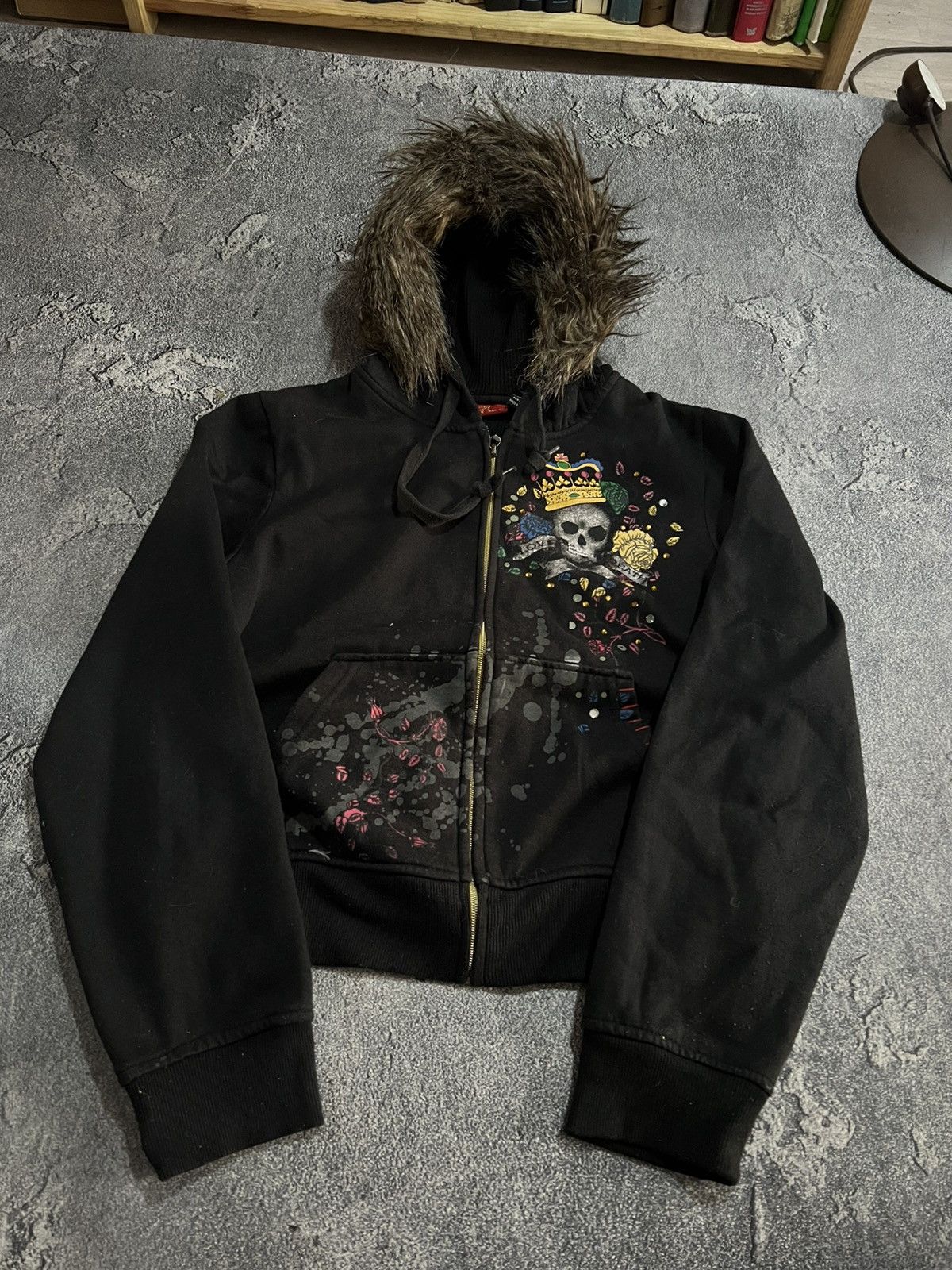 Vintage Y2K Glamour Zip Hoodie Balenciaga Style / Avant Garde Faded Size US M / EU 48-50 / 2 - 8 Thumbnail