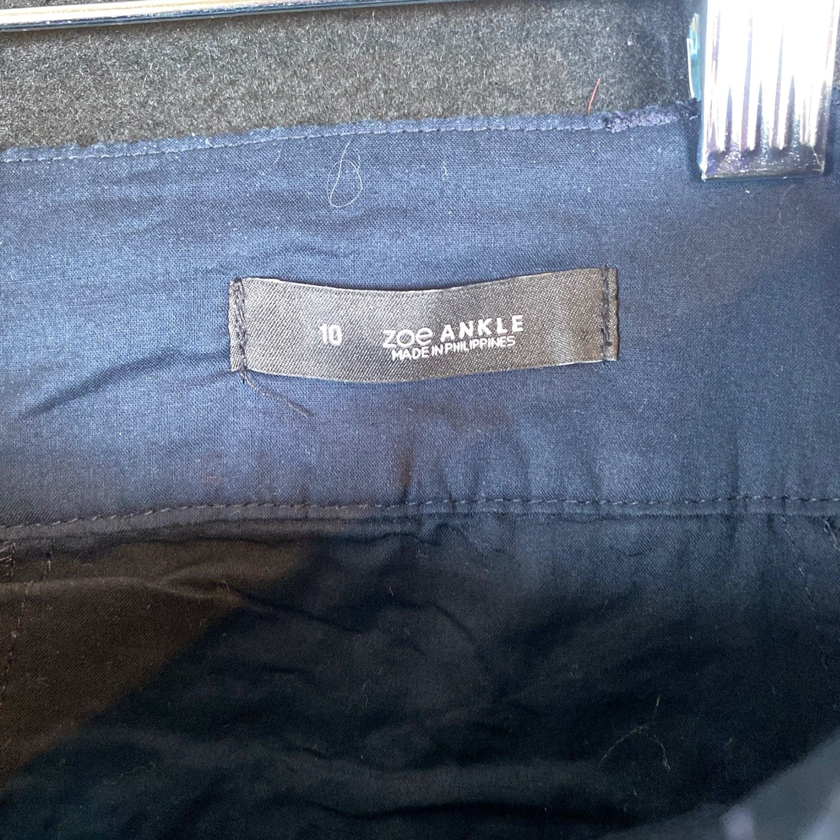 Ann Taylor VINTAGE Ann Taylor LOFT Blue Zoe Ankle Pants Women 10 Straight Leg Stretch Lined Casual Workwear Pants Size 24" / US 00 / IT 34 - 6 Thumbnail