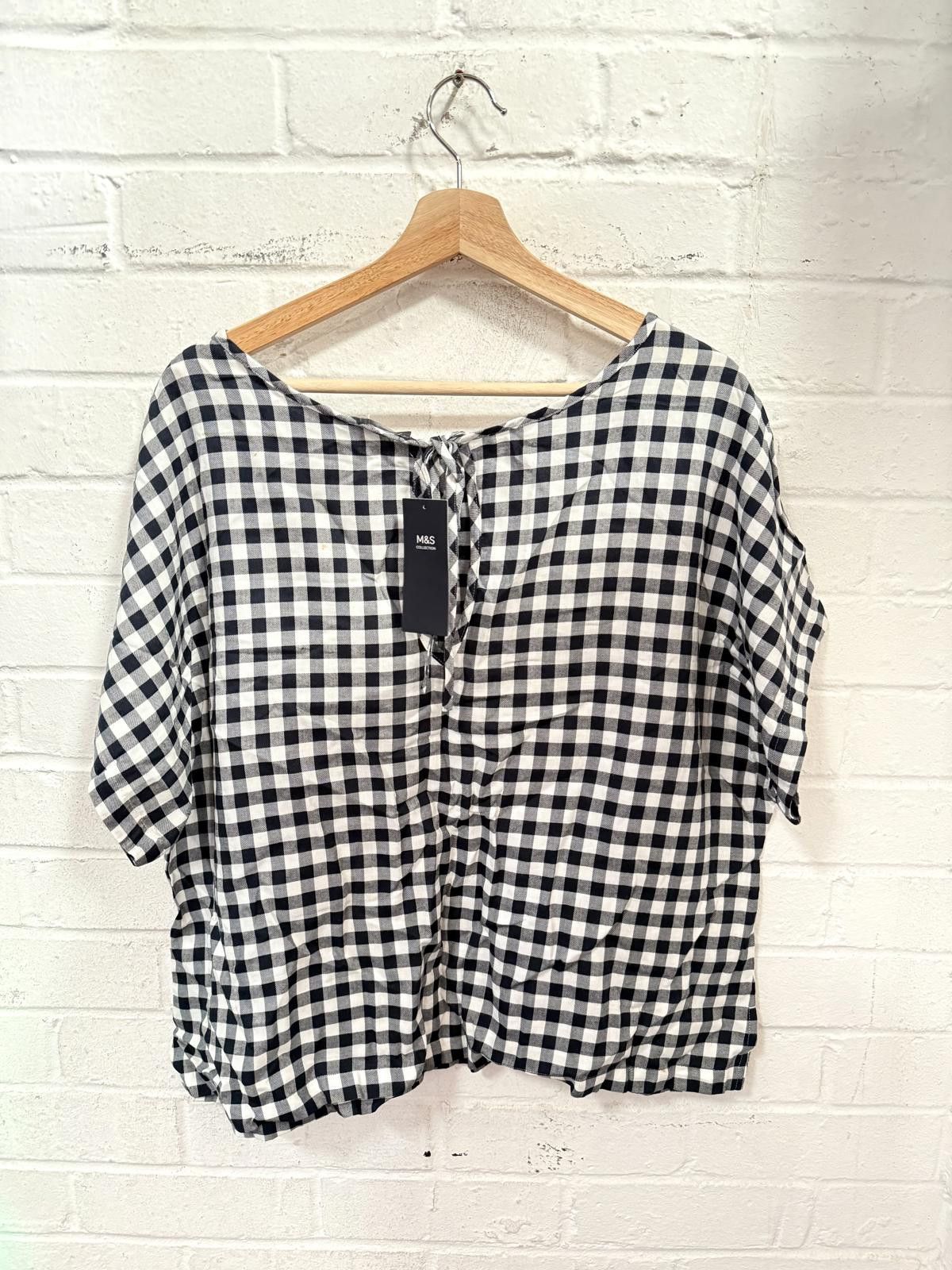 Other M&S Collection Black and White Gingham Check Blouse Size 8 Size S / US 4 / IT 40 - 1 Thumbnail