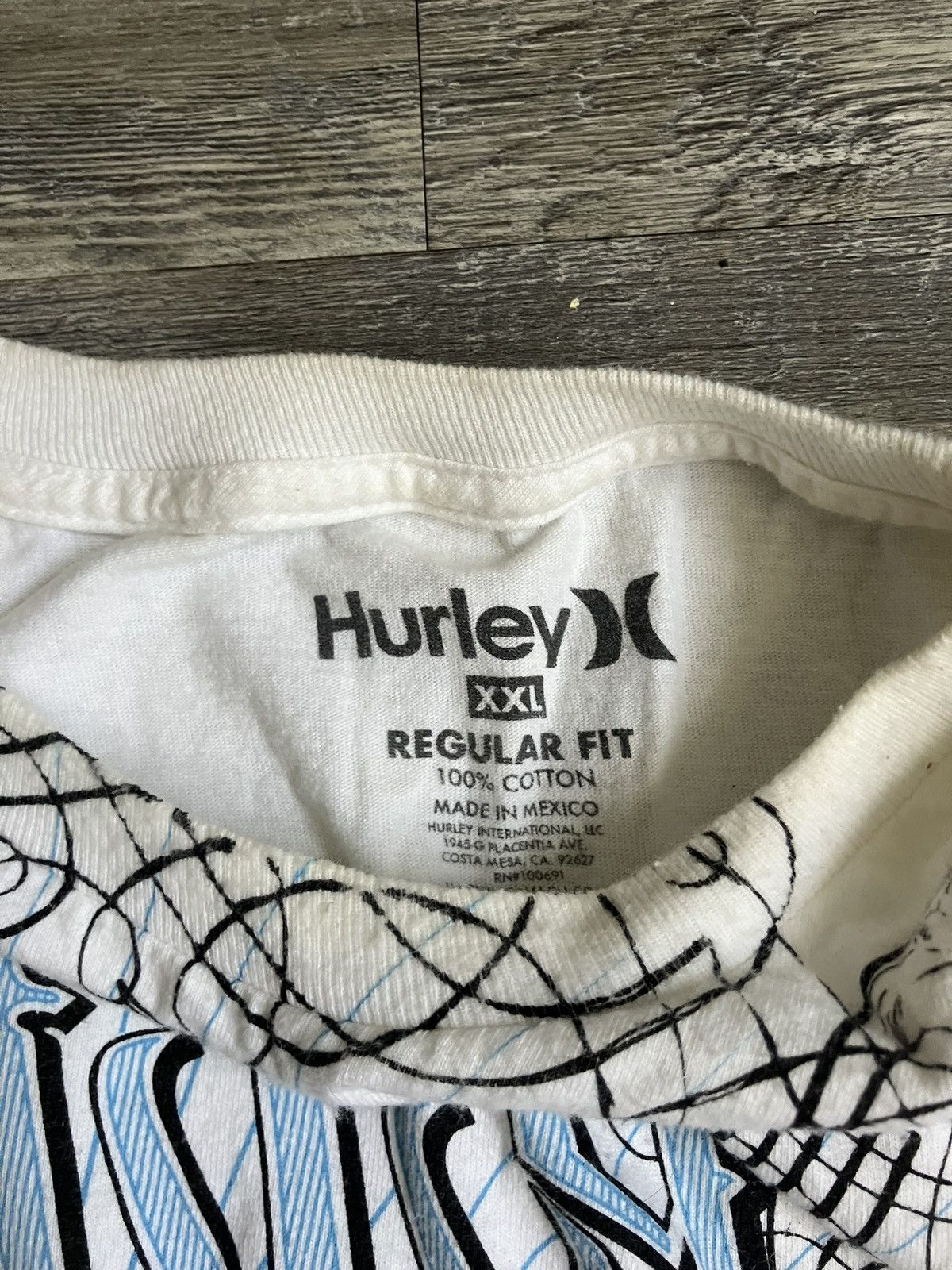 Hurley Vintage Y2K Hurley T Shirt Size XXL White Size US XXL / EU 58 / 5 - 3 Thumbnail