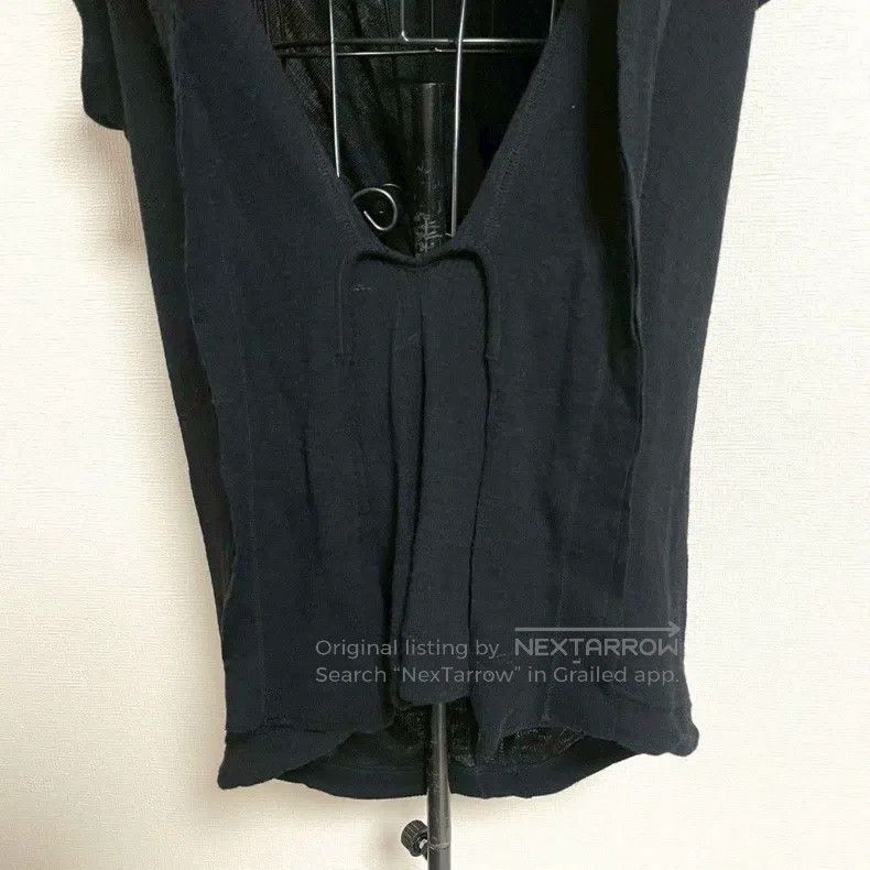 Yohji Yamamoto YOHJI YAMAMOTO Knit Cashmere Top with Front Tie Detail Size US L / EU 52-54 / 3 - 3 Thumbnail