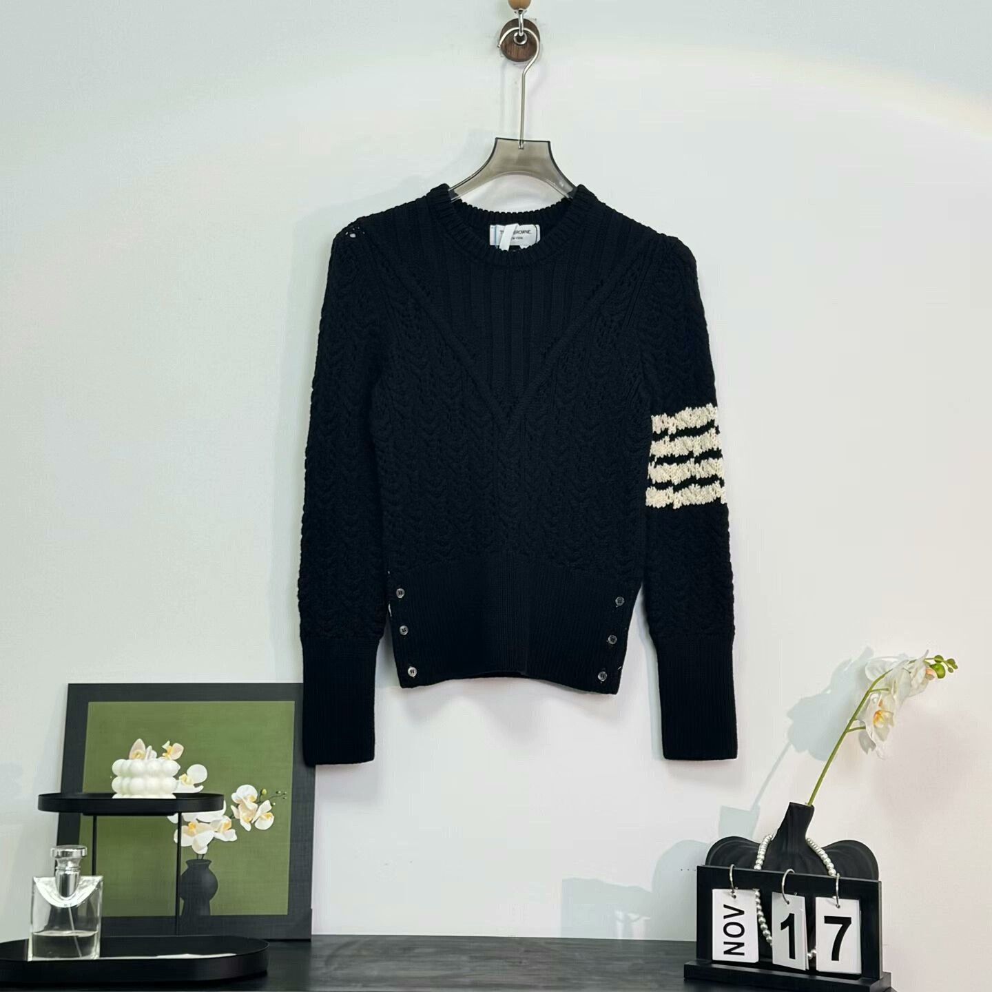 Thom Browne navy blue striped wool sweater by Thom Browne Size US L / EU 52-54 / 3 - 1 Thumbnail