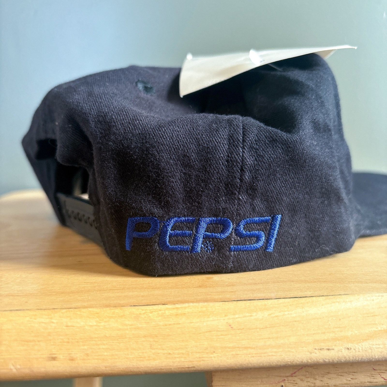 Pepsi Vintage Pepsi Soda 90s Black Logo Patch Snapback Hat NWT Size ONE SIZE - 4 Thumbnail