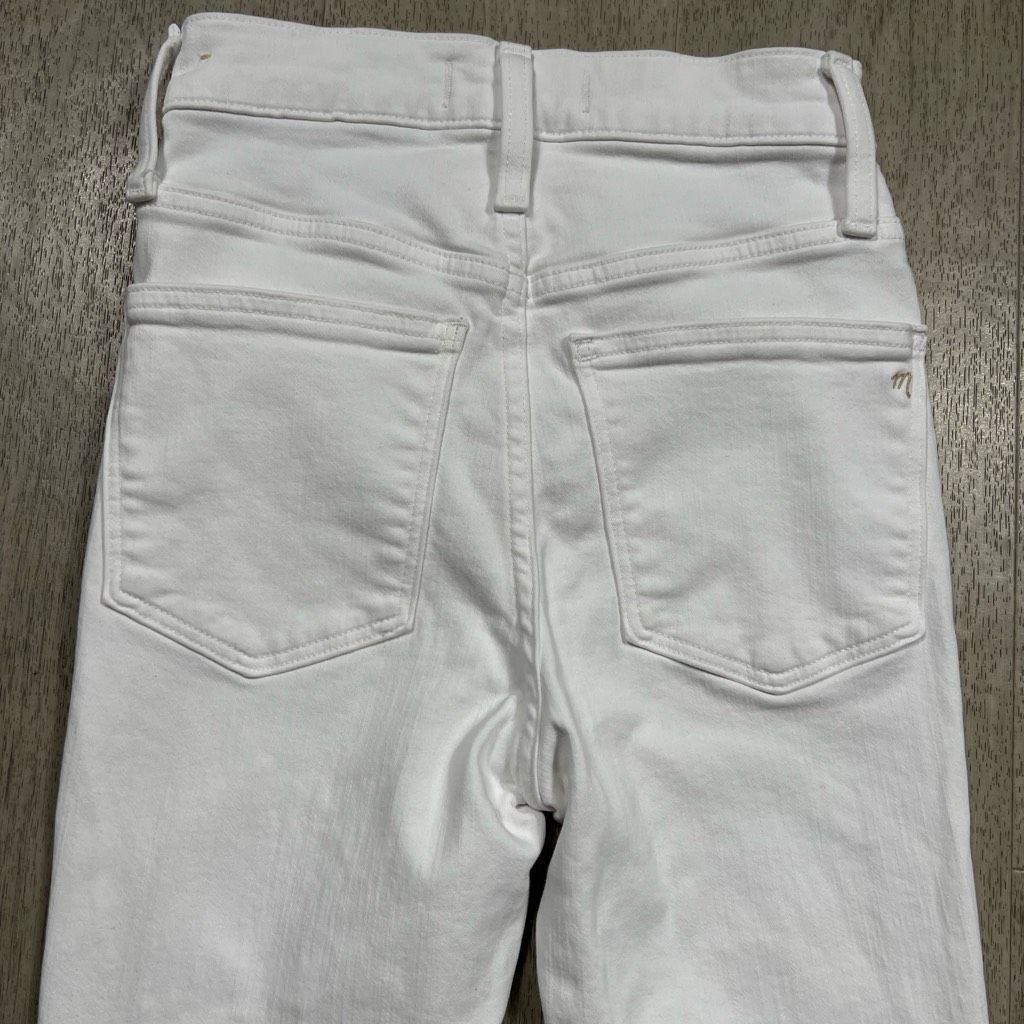 Madewell Madewell 10” High Rise Skinny Jeans in Pure White, Fitted Stretch Women’s 23 Size 25" / US 0 / IT 36 - 14 Thumbnail