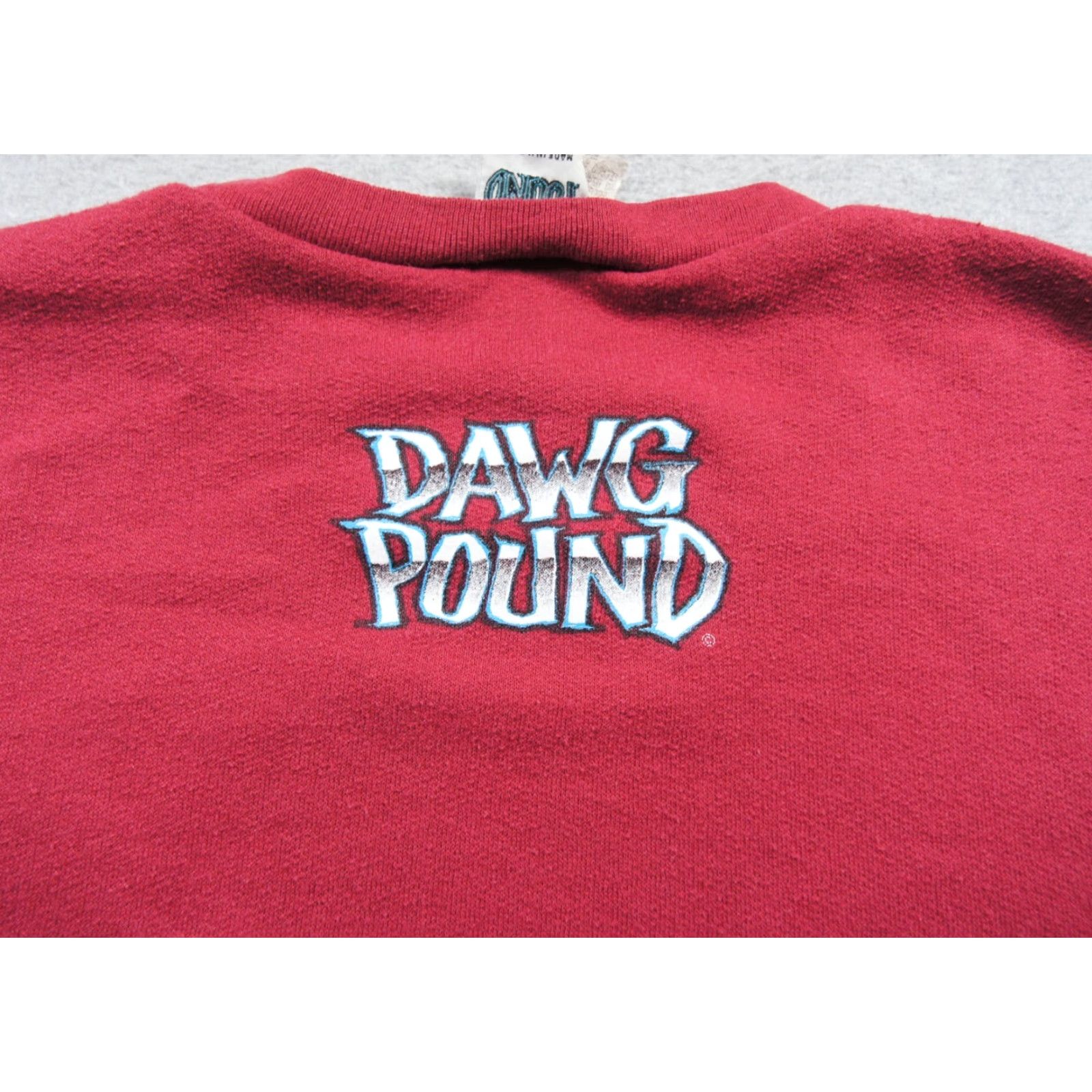Vintage VINTAGE Dawg Pound Sweatshirt Mens M Red Crewneck 90s Pitbull Dog Sweater Shirt Size US M / EU 48-50 / 2 - 7 Thumbnail