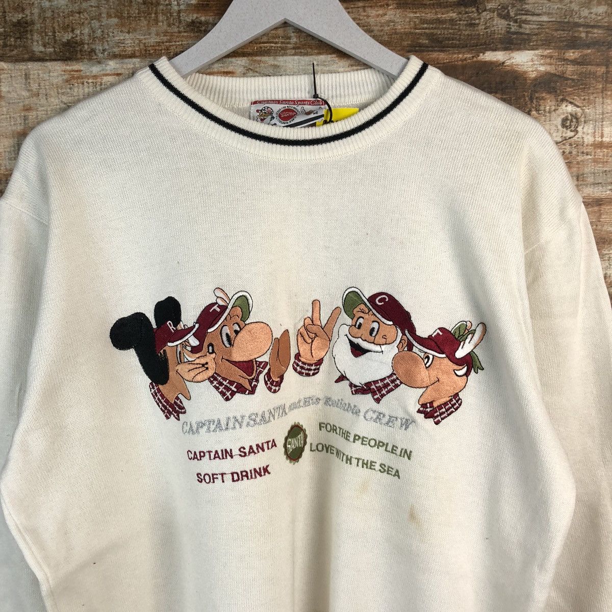 Captain Santors Captain Santa vintage White Sweatshirt #A1906 Size US M / EU 48-50 / 2 - 5 Thumbnail