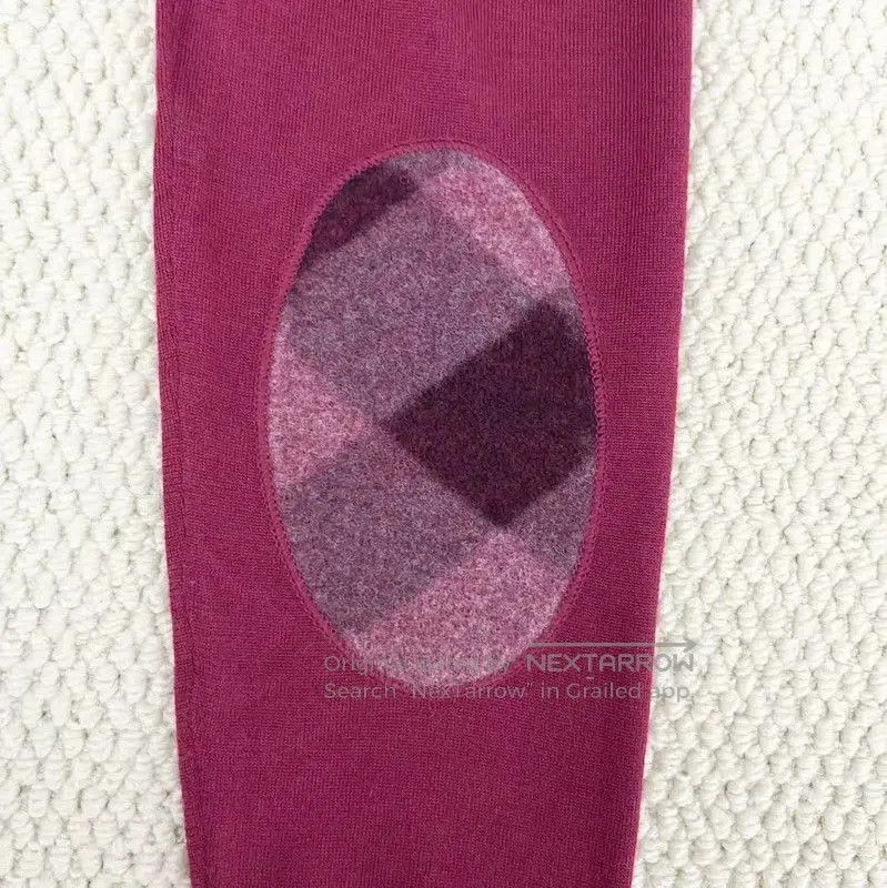 Burberry Burberry Purple Wool Horse Check Knit Sweater. Size L / US 10 / IT 46 - 3 Thumbnail