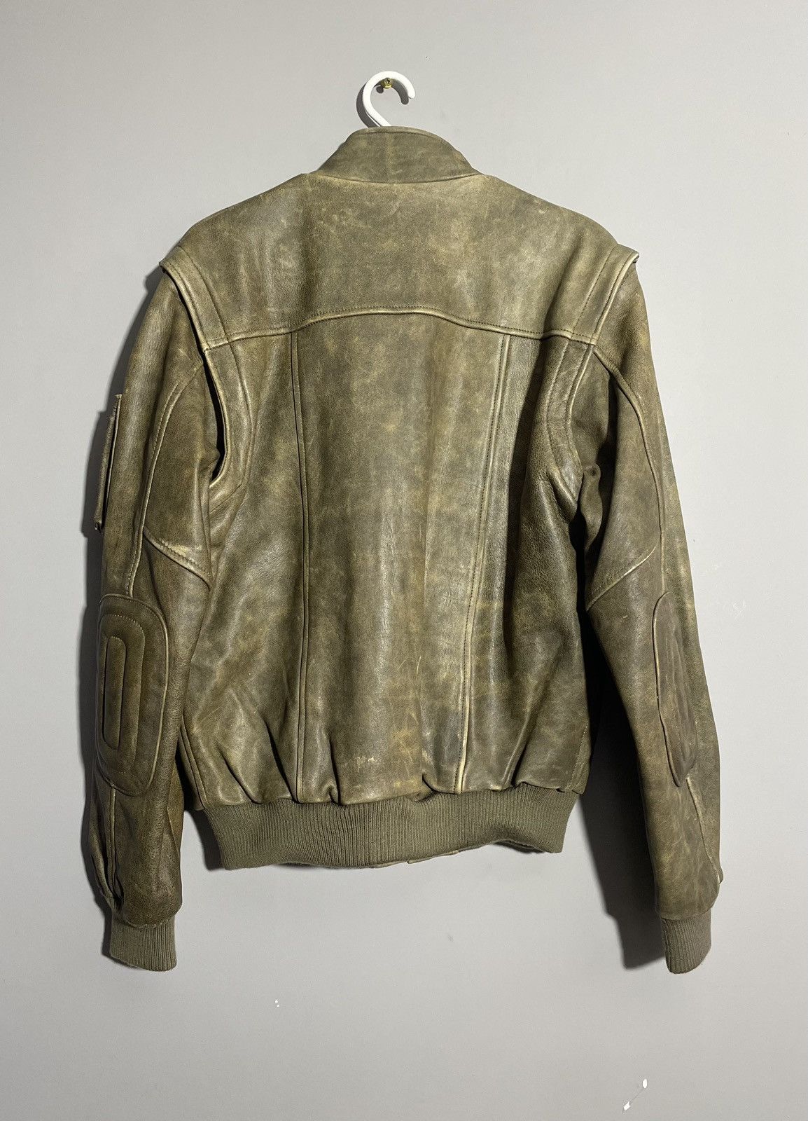 Japanese Brand × Vintage Vintage IXS Leather MA-1 style Bomber Jacket Avant Gard Size US M / EU 48-50 / 2 - 13 Thumbnail