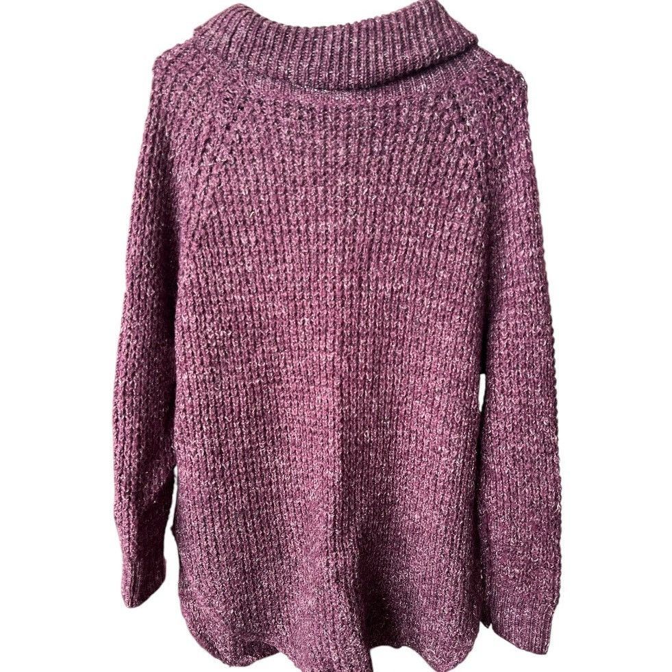 Free People Free People Purple Turtleneck Pullover Knit Sweater, S Size S / US 4 / IT 40 - 4 Thumbnail