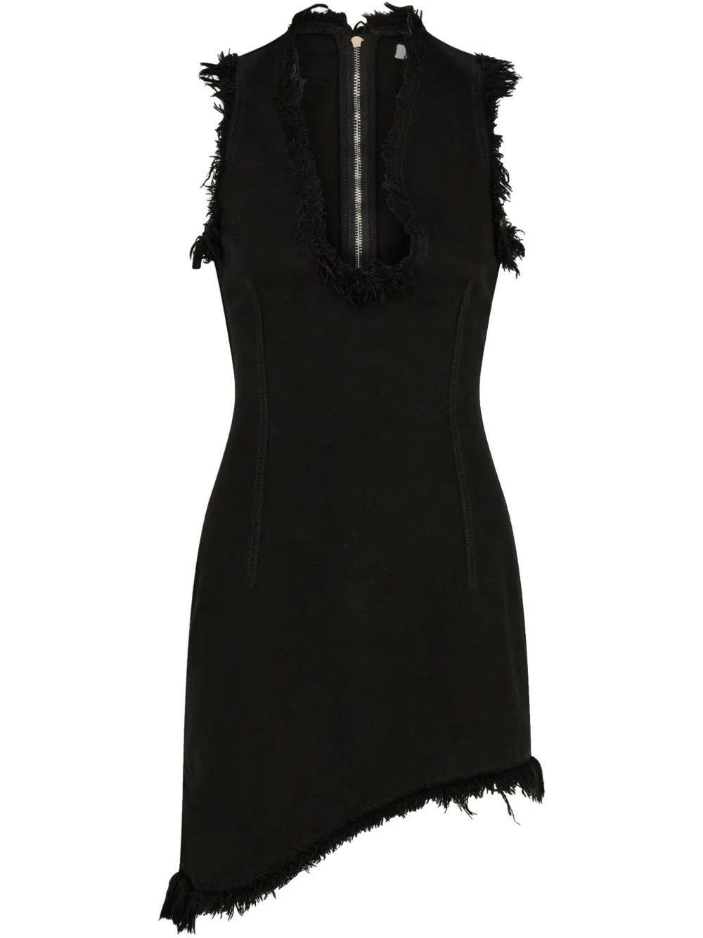 Salvatore Ferragamo ferragamo fringe mini dress in cotton-denim Size XS / US 0-2 / IT 36-38 - 2 Thumbnail