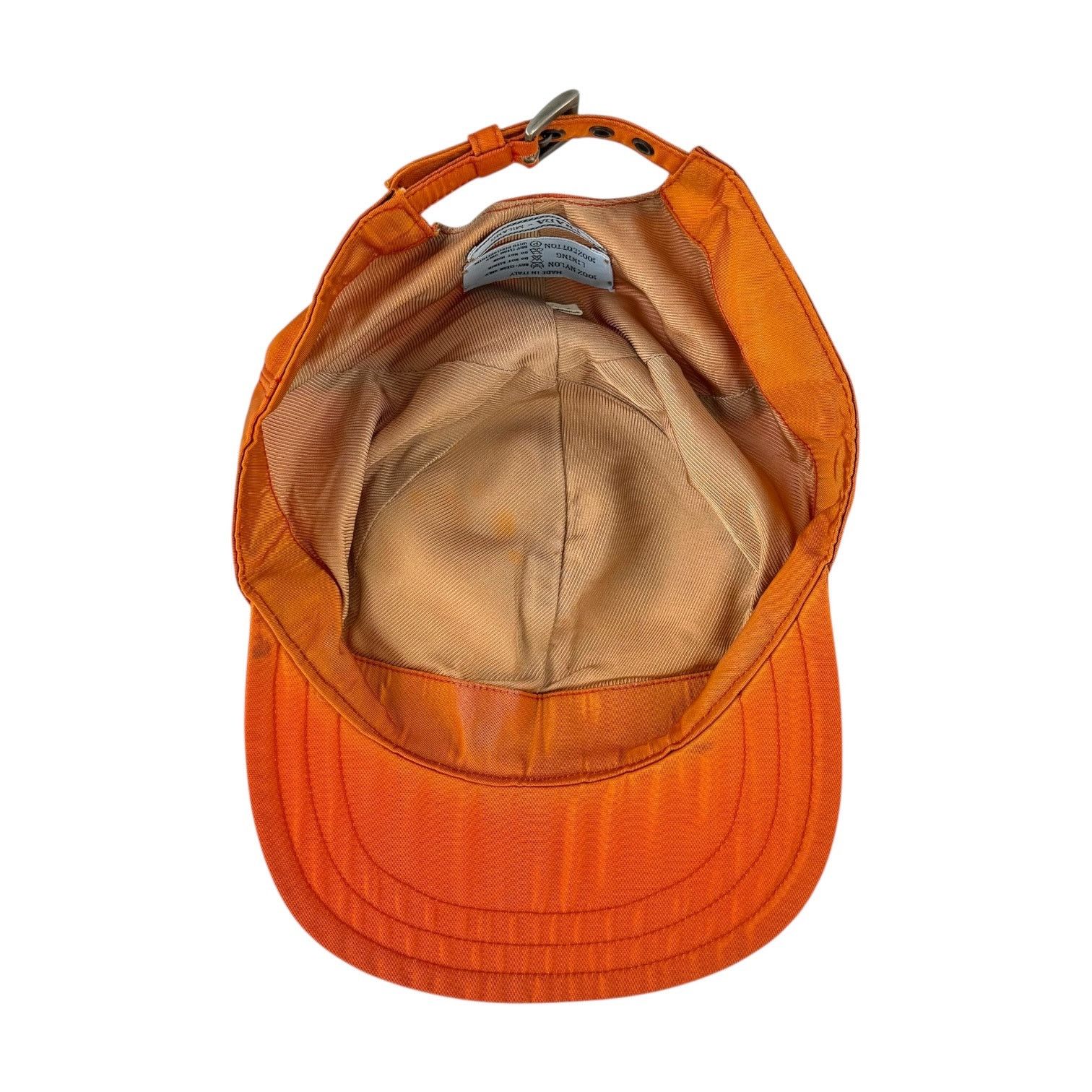 Prada Prada Orange Nylon Baseball Cap Size ONE SIZE - 7 Thumbnail