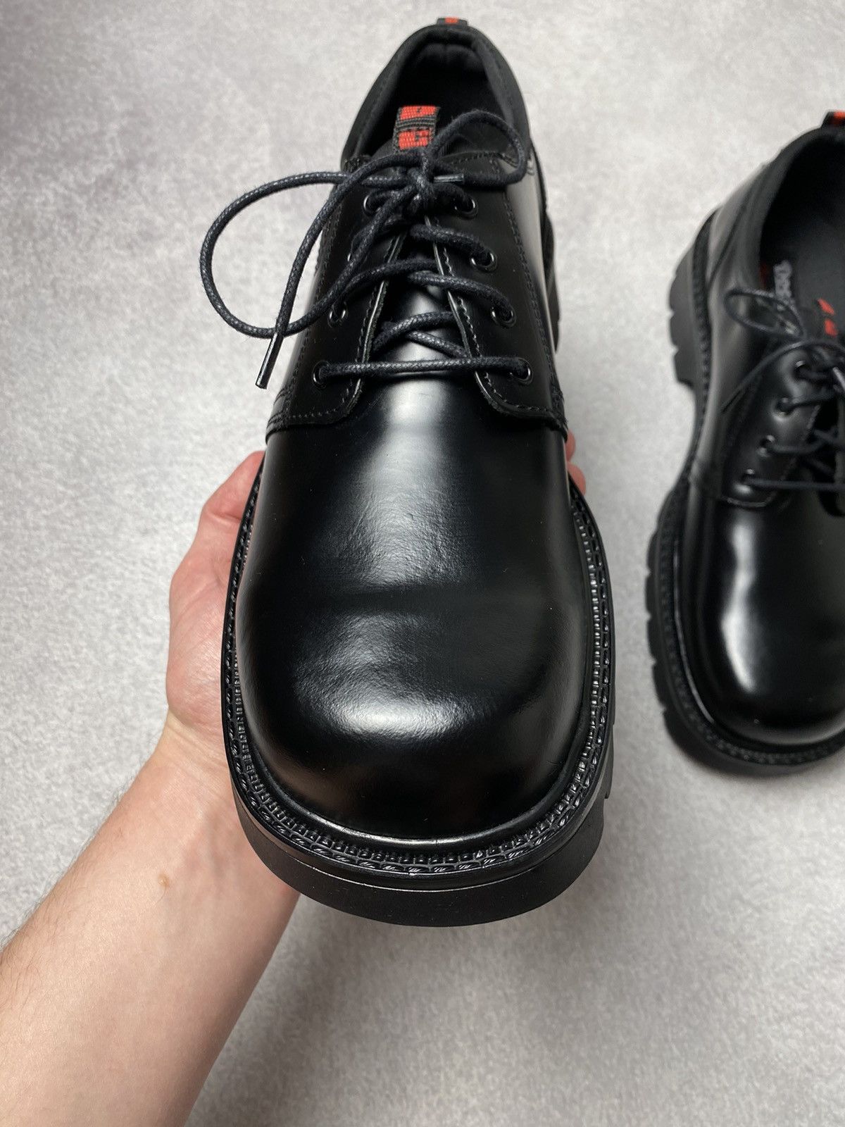 Dockers Dockers Vintage Chunky Black Leather Platform Boots Goth Y2K Size US 10 / EU 43 - 6 Thumbnail