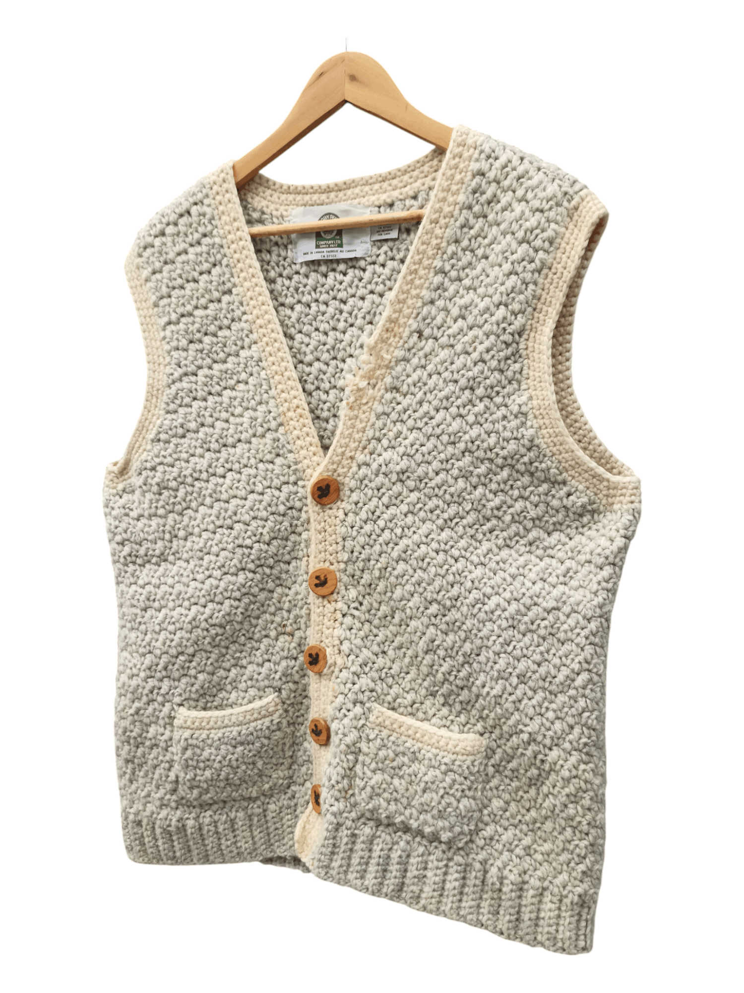 Vintage Vintage 💥 Canadian Sweater 💥 Wool Hand Knit Vest Size US L / EU 52-54 / 3 - 2 Thumbnail