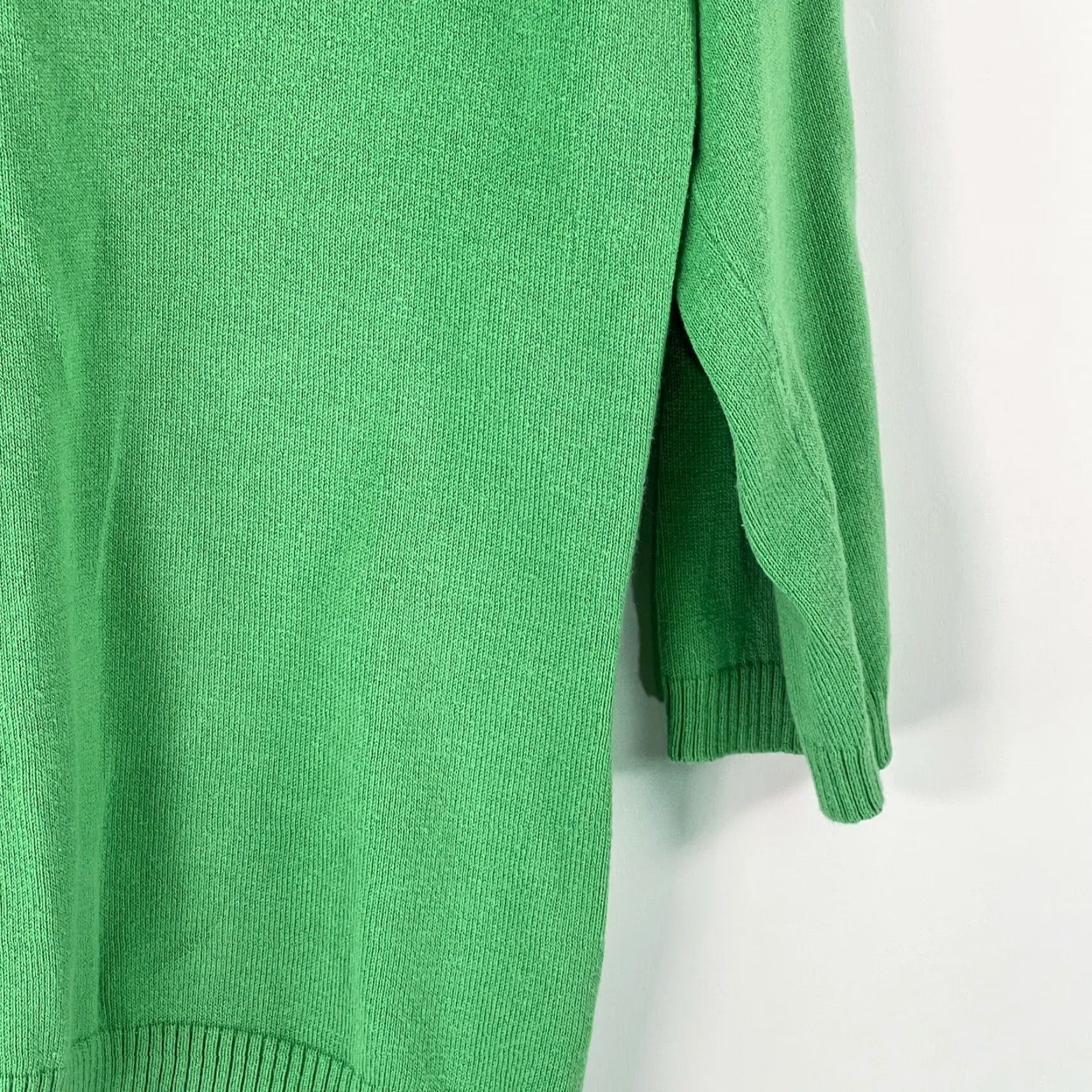 Eddie Bauer Eddie Bauer Women Pullover Sweater Knit 3/4 Sleeve Green Size M Regular Fit Pima Cotton Nylon Lycra Womens Size M / US 6-8 / IT 42-44 - 4 Thumbnail