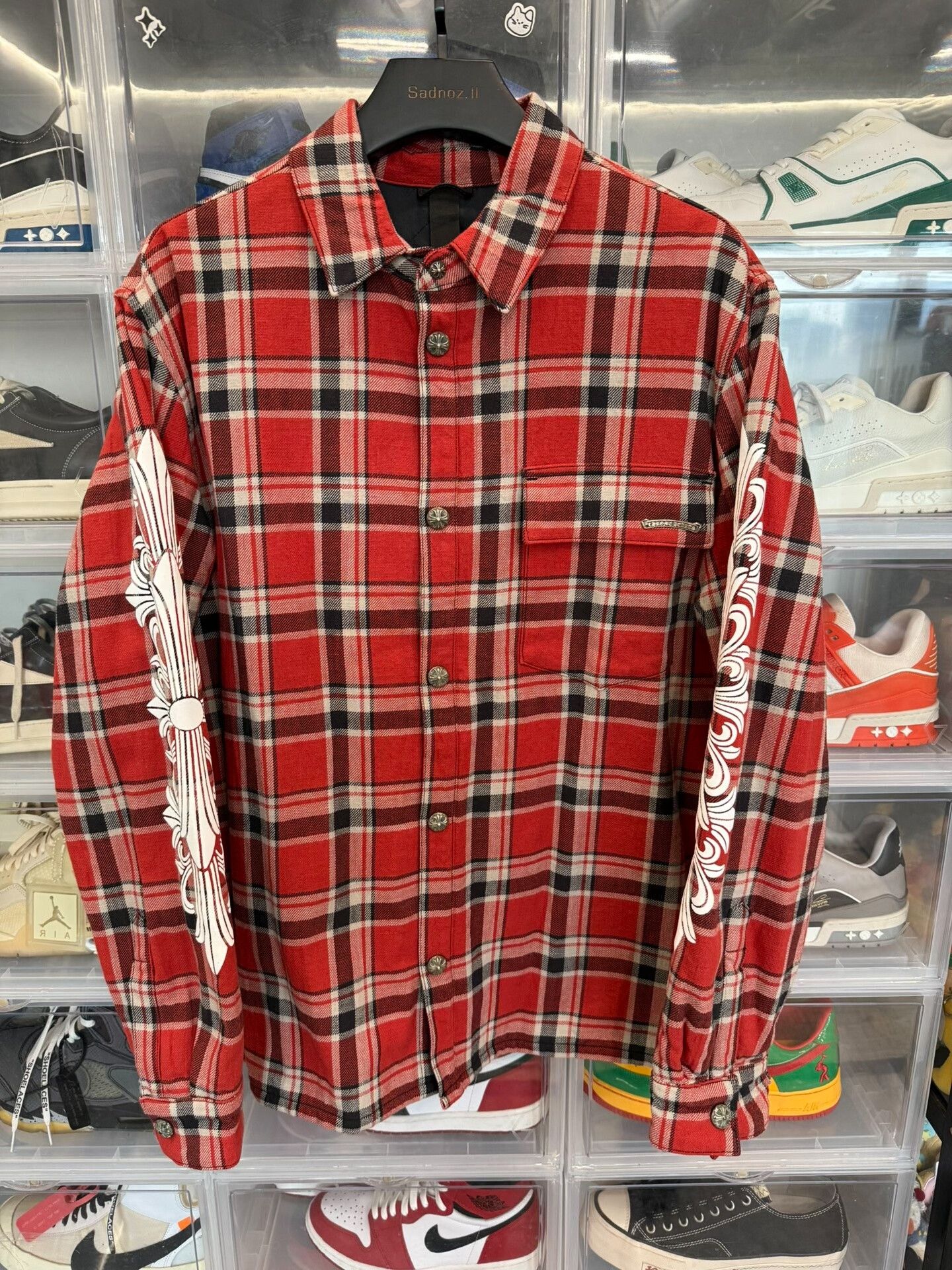Chrome Hearts Chrome Hearts White Vine Red Plaid Quilted Jacket XL Size US XL / EU 56 / 4 - 1 Thumbnail