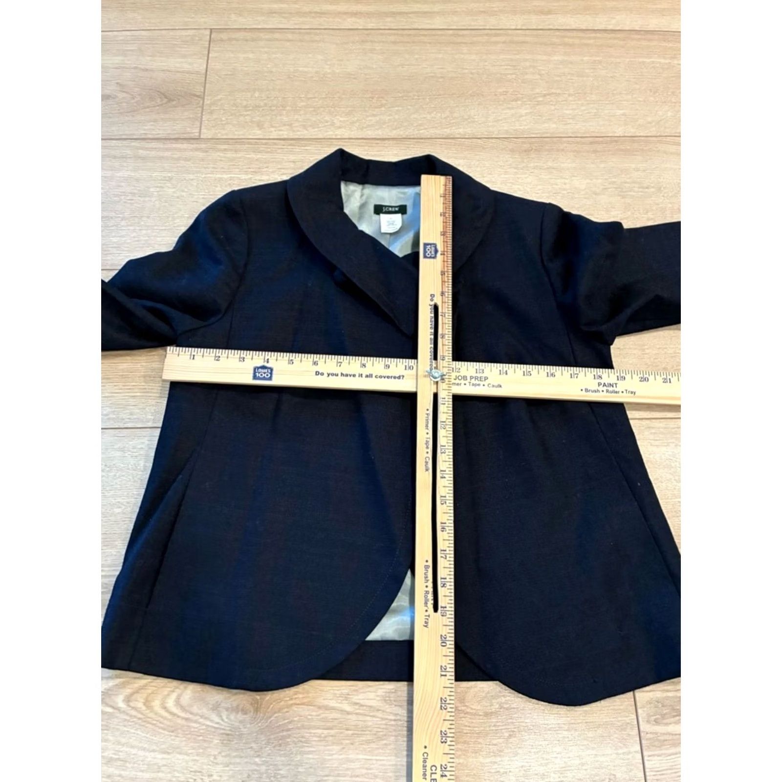 J.Crew J. Crew Blazer Women’s Aubrey Line Blend Ottoman Navy Blue Size 6 Regular Linen Blend, Basic Jacket, Navy, 6 Size M / US 6-8 / IT 42-44 - 7 Thumbnail