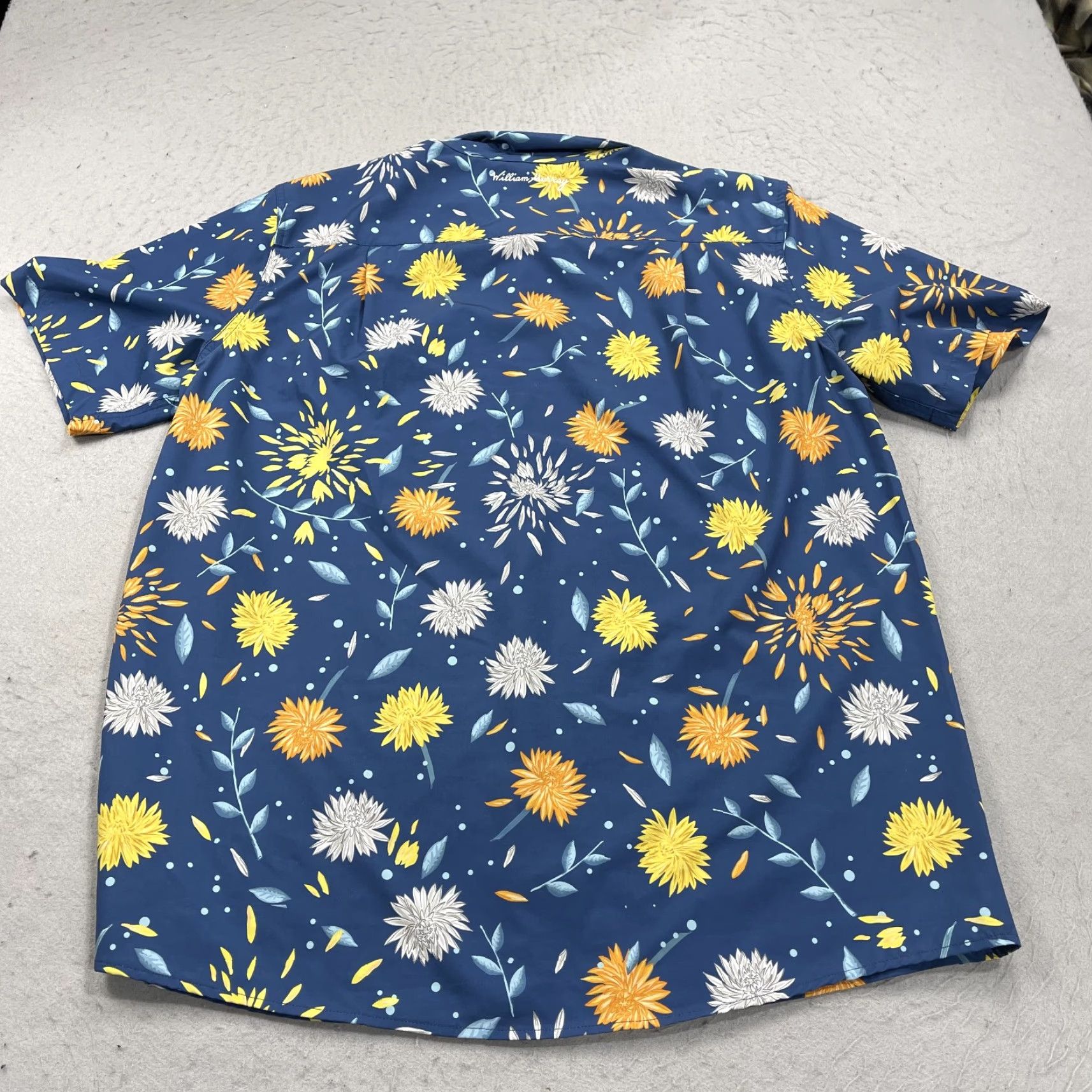 Vintage William Murray Shirt Mens 2XL Blue Floral Camp Collar Stretch Golf Summer Size US XXL / EU 58 / 5 - 5 Thumbnail