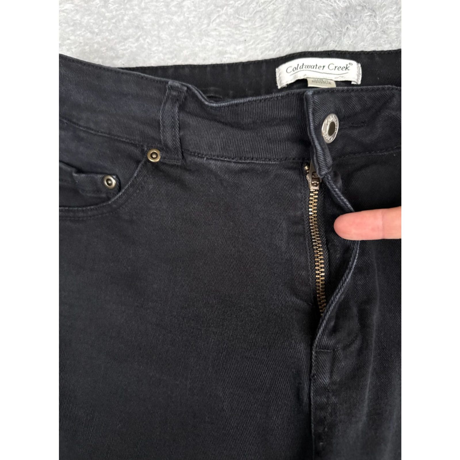 Coldwater Creek Coldwater Creek Jeans Womens Straight - 10 Black Dark Wash Mid Rise 30x31 - Denim Size 32" / US 10 / IT 46 - 5 Thumbnail