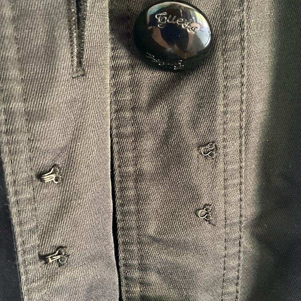 Guess Guess Womens Size M Black Button Front Trench Coat Size M / US 6-8 / IT 42-44 - 5 Thumbnail