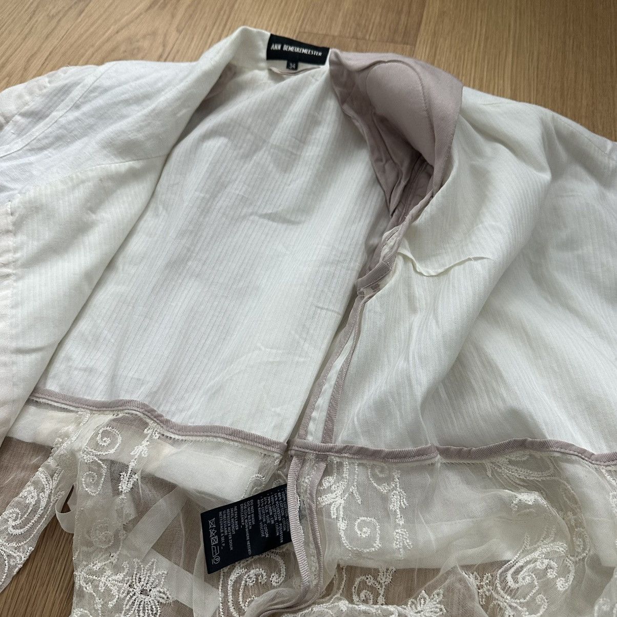 Ann Demeulemeester Ann Demeulemeester Off-White Cropped Lace Blazer Size XS / US 0-2 / IT 36-38 - 5 Thumbnail