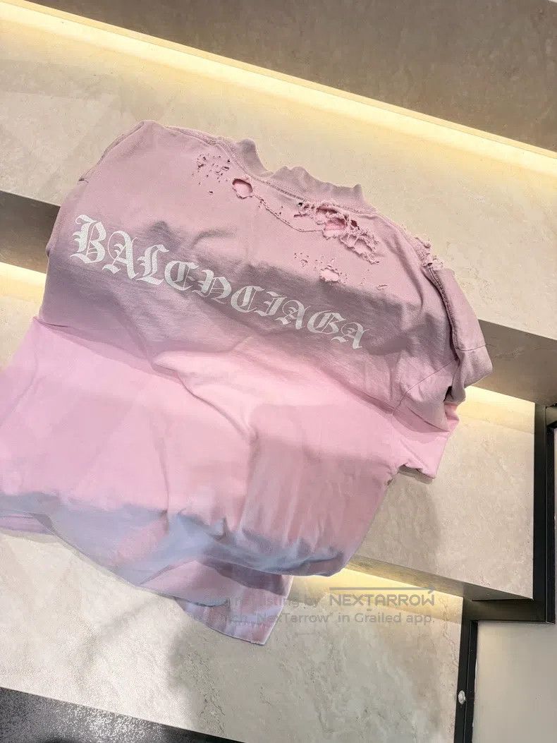 Balenciaga Balenciaga Pink T-Shirt Size US M / EU 48-50 / 2 - 1 Thumbnail