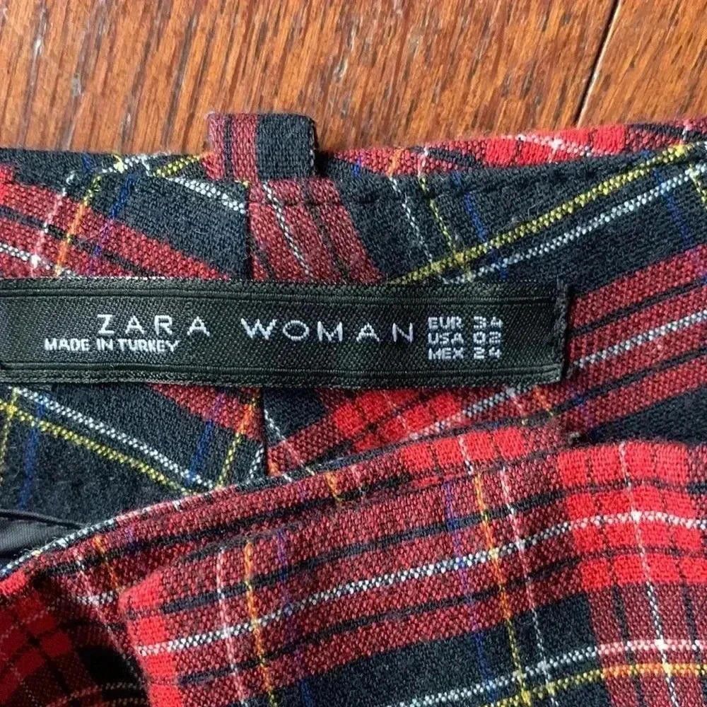 Zara Zara Woman Plaid Trousers - Stylish High-Waisted Pants Size 26" / US 2 / IT 38 - 4 Thumbnail