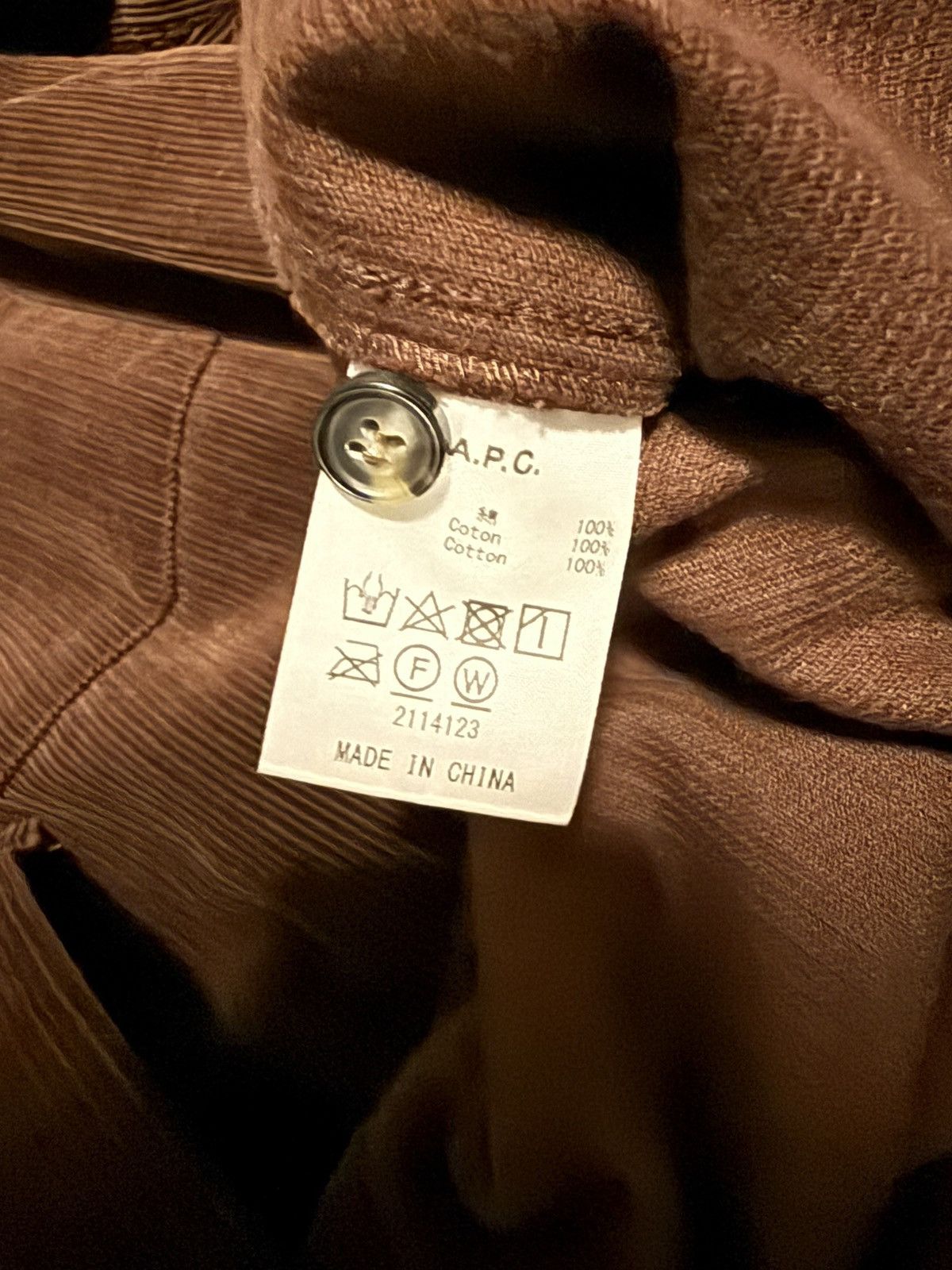 A.P.C. Corduroy Brown Button Shirt Size US S / EU 44-46 / 1 - 4 Thumbnail