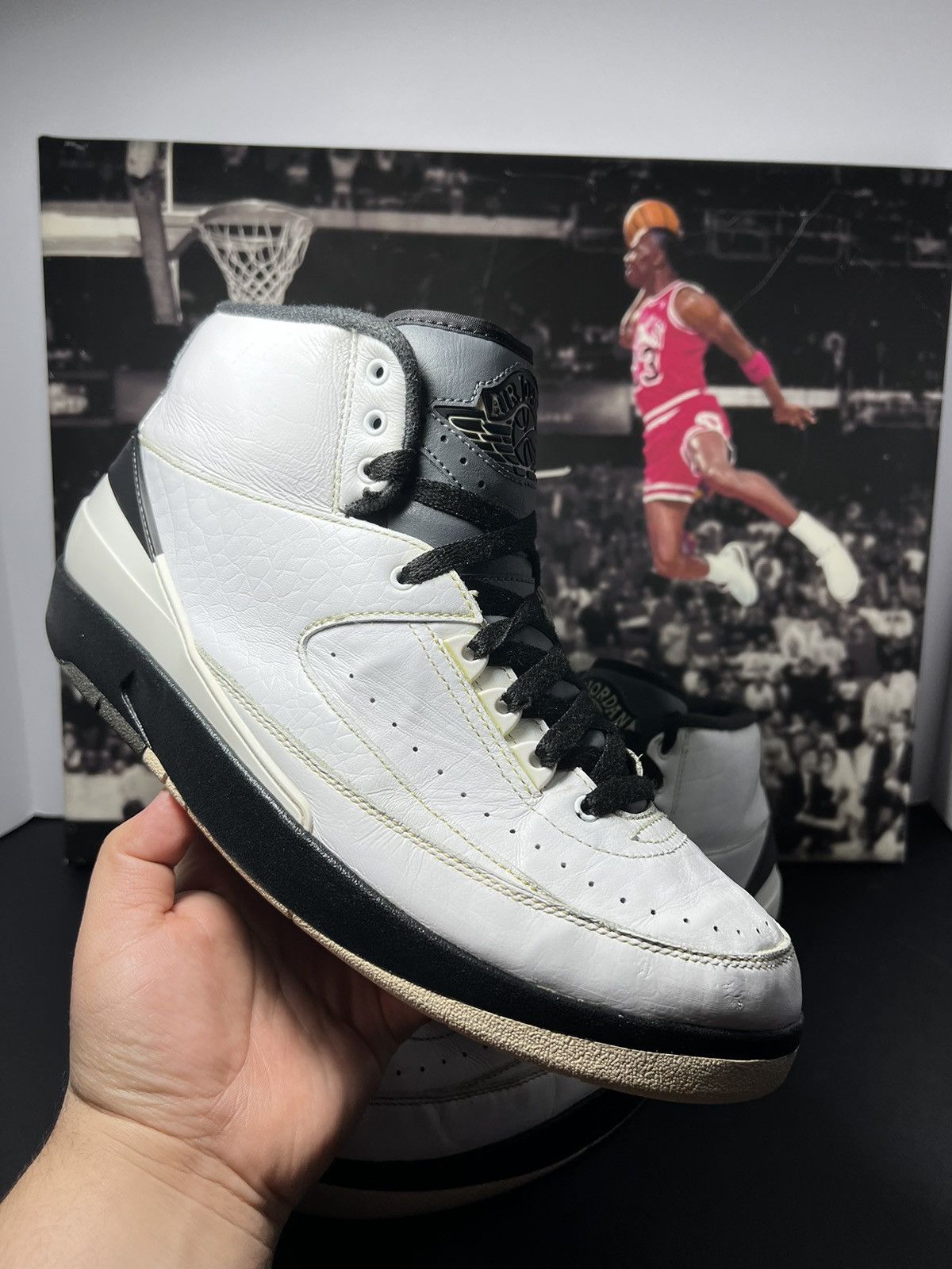 Jordan Brand Nike Air Jordan 2 Retro Wing It Men’s Size 10 Black White OG Size US 10 / EU 43 - 1 Thumbnail