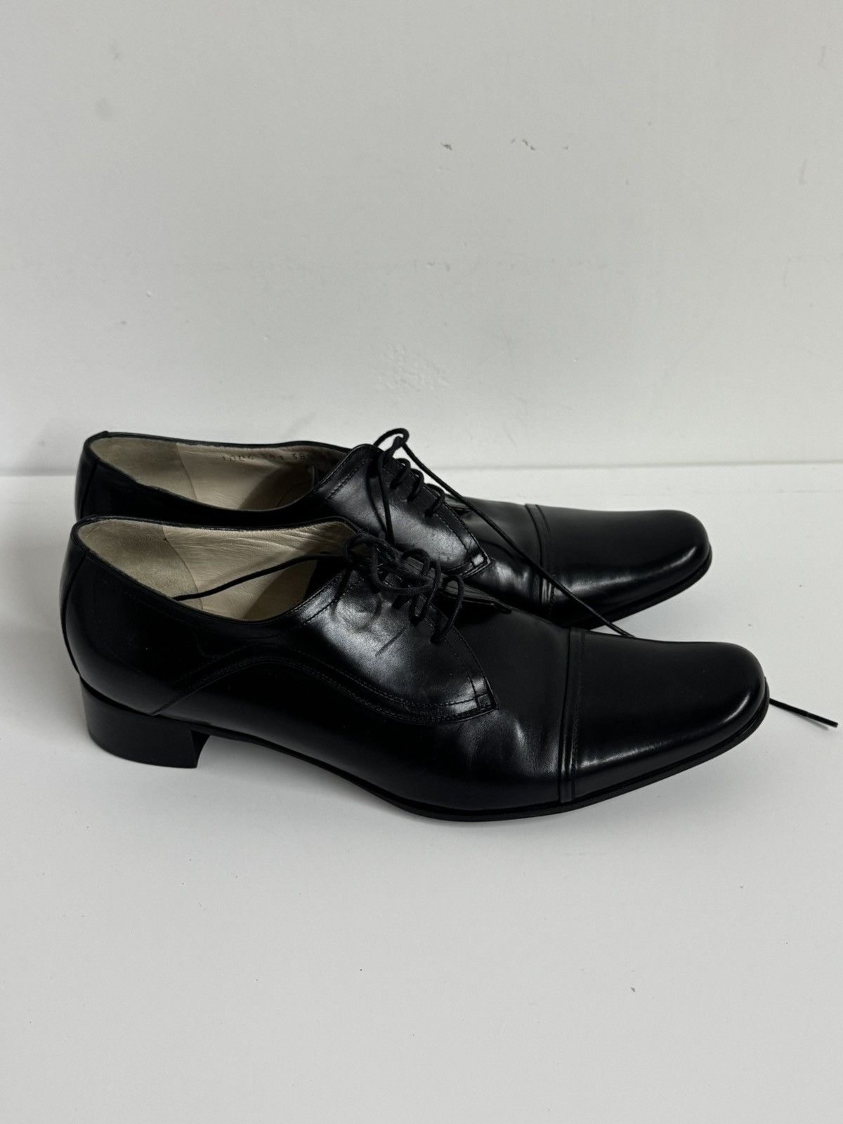 Dries Van Noten Dries Van Noten Women’s Black Cap Toe Oxfords Size US 8.5 / IT 38.5 - 3 Thumbnail
