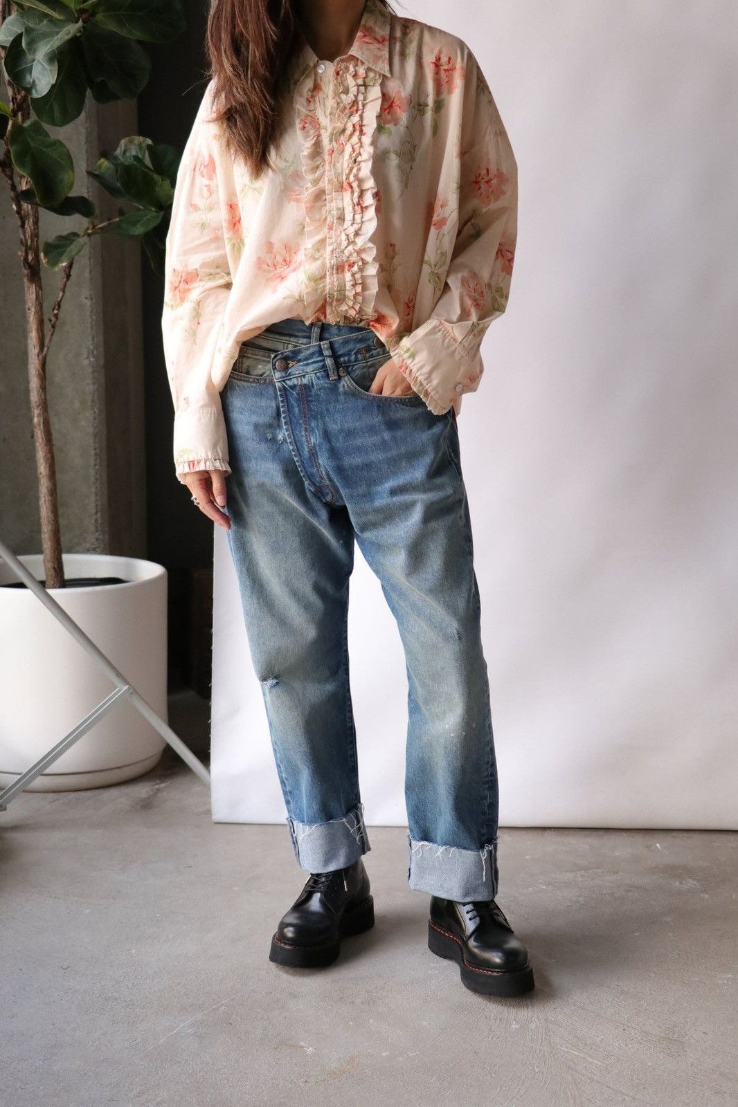 R13 Drop neck tuxedo shirt. Large Size L / US 10 / IT 46 - 7 Thumbnail