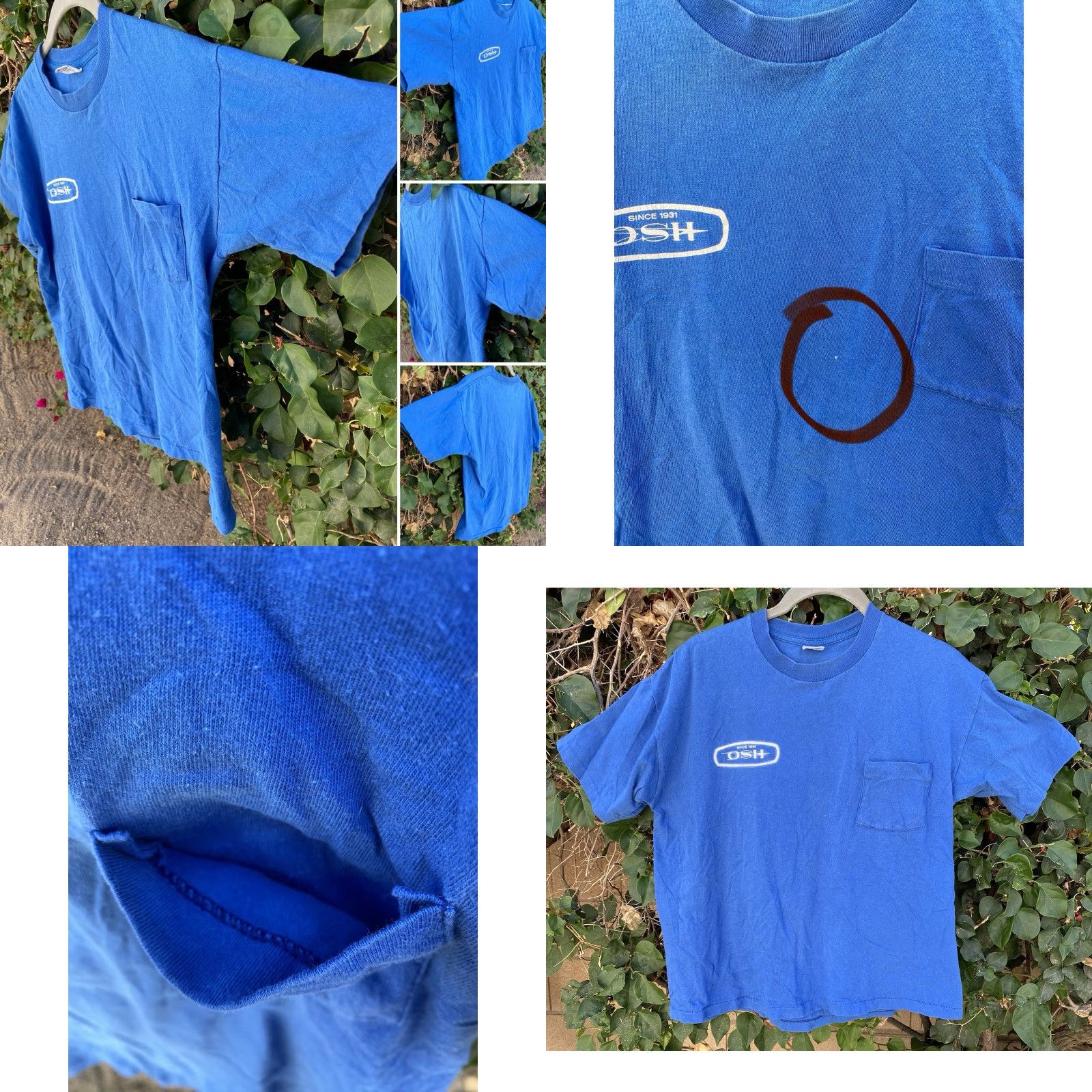 Vintage VINTAGE OSH Pocket Tee T-Shirt Blue L Men Small Stitch Since 1931 OSH Single Stitch Pocket Tee T-Shirt Orchard Suppy Hardware L Size US L / EU 52-54 / 3 - 8 Thumbnail