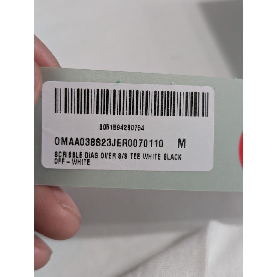 Off-White o1rshd1 Scribble Diag Over S/S Tee in White/Black Size US M / EU 48-50 / 2 - 23 Thumbnail