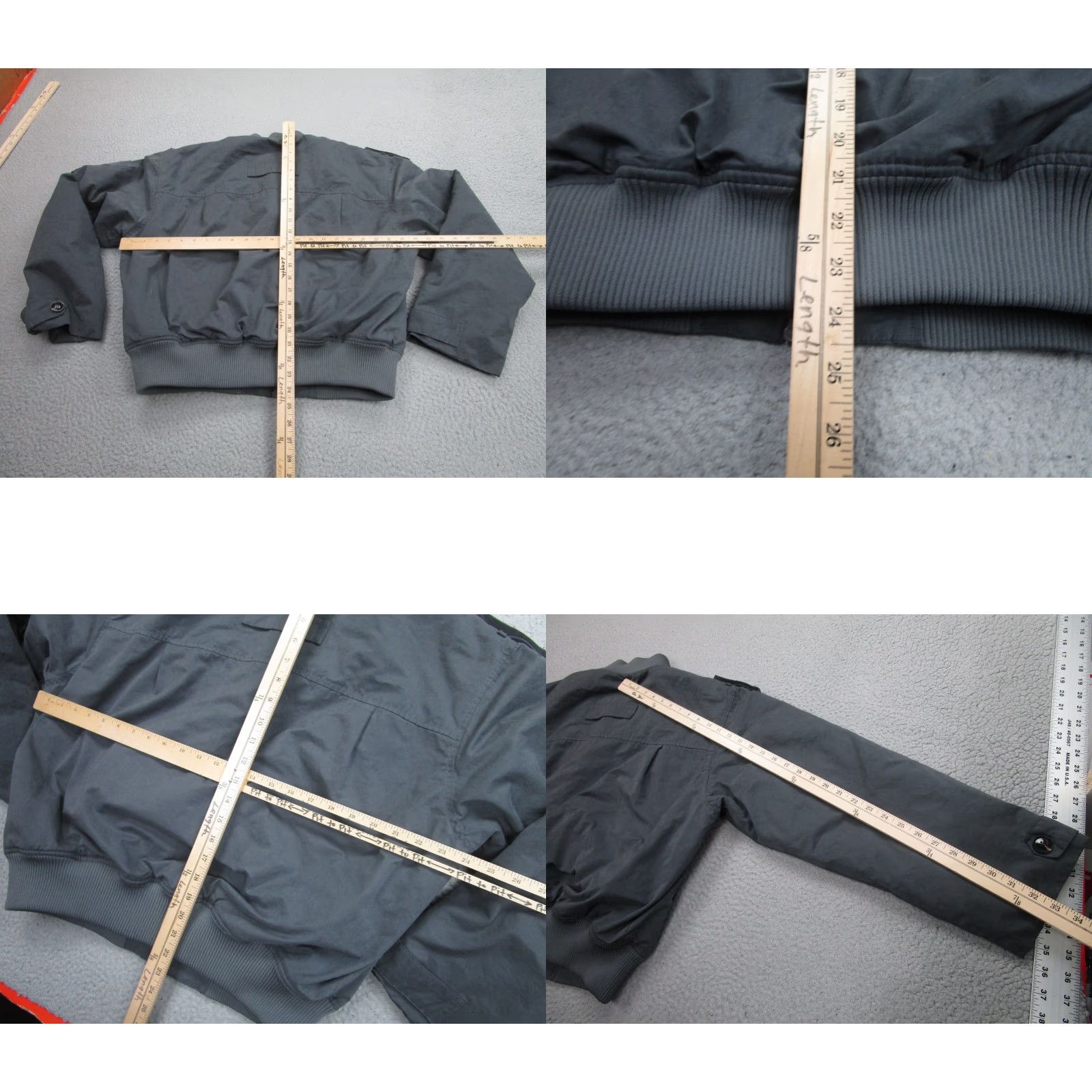 Vintage Scuffers Mens Jacket M Gray Bomber Full Zip Quilted Lining Insulated" Size US M / EU 48-50 / 2 - 9 Thumbnail