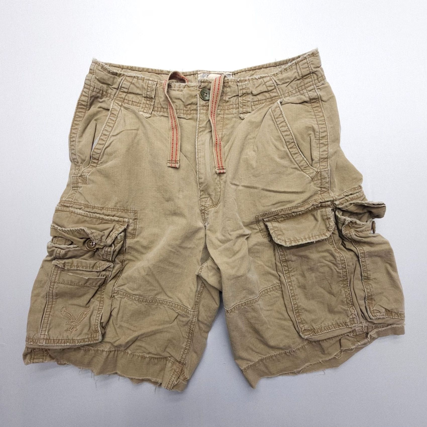 American Eagle Outfitters American Eagle Outfitters Cargo Shorts Mens 30 Tan Army Y2K 2000's Fatigues Cargo Pocket Pockets Canvas Cotton Brown Mid Rise Regular Fit Vintage: No Size US 30 / EU 46 - 2 Thumbnail