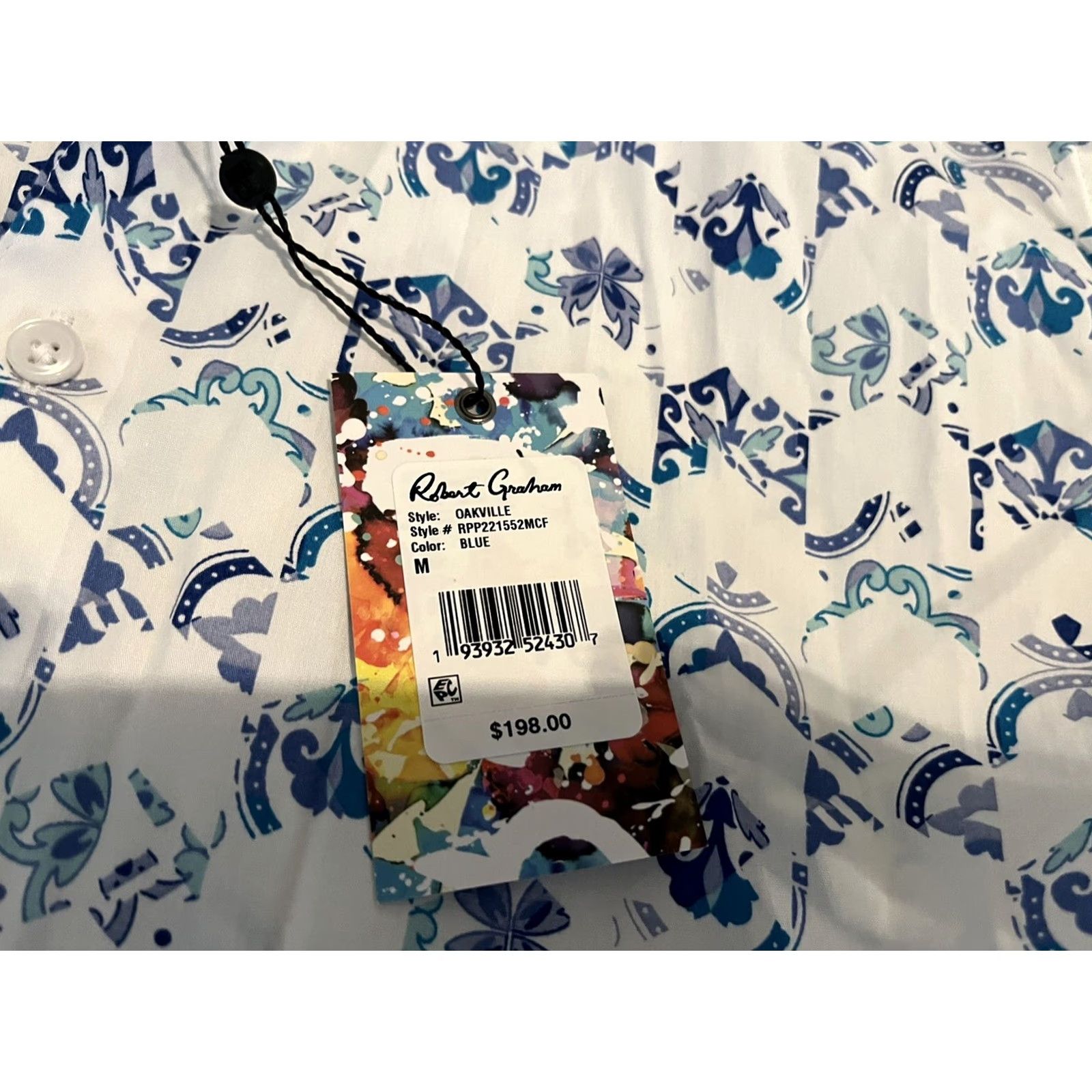 Robert Graham Robert Graham Shirt Mens Long Sleeve Button-Up NWT White Cotton Blend Paisley M Size US M / EU 48-50 / 2 - 2 Thumbnail
