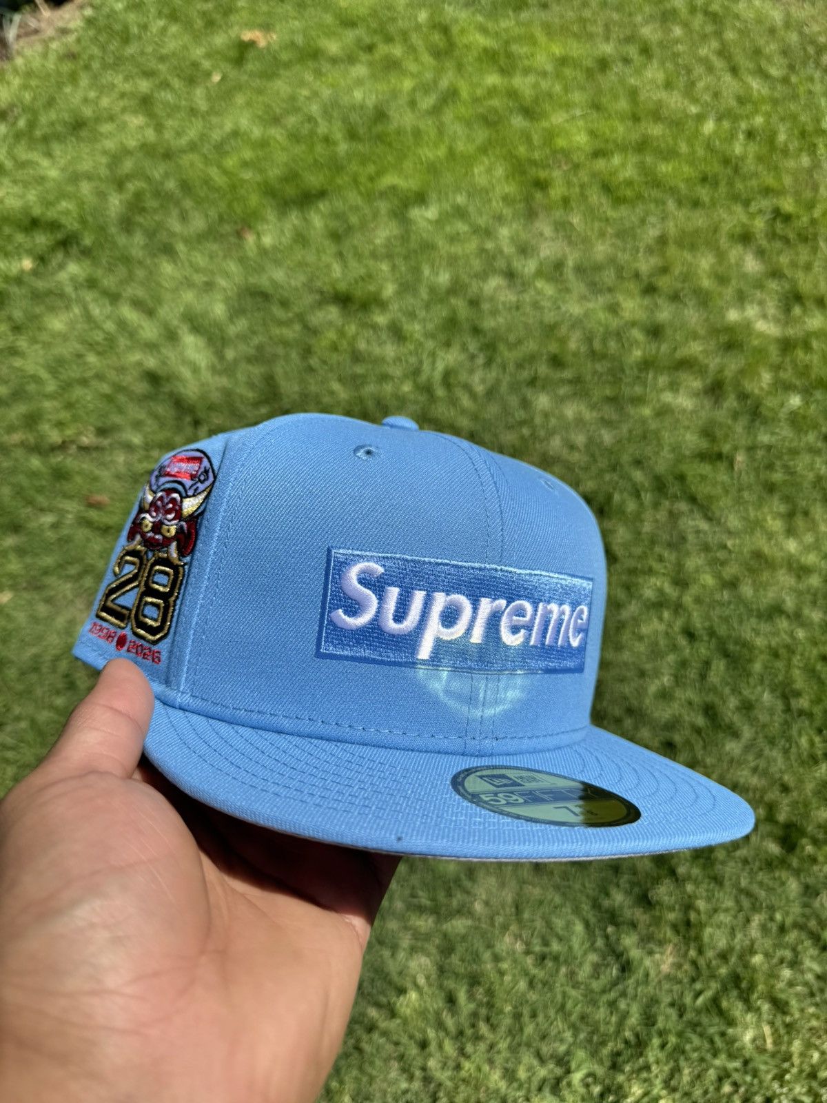 New Era × Supreme Supreme Shop Box Logo New Era Light Blue (Size 7 3/8) Size ONE SIZE - 1 Thumbnail