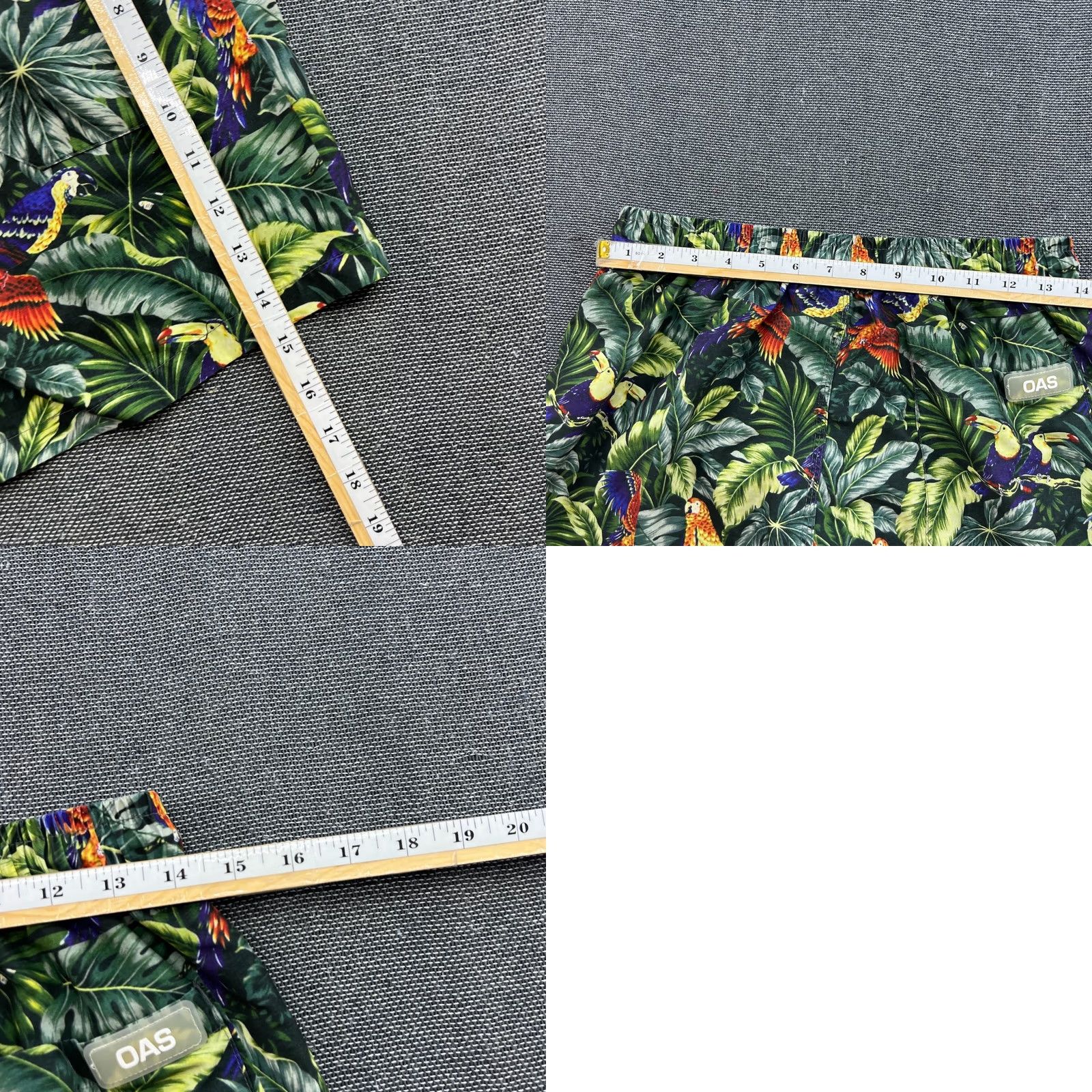 OAS OAS Mens Trunks Size 4XL Floral Beach Shorts Drawstring Athletic Casual Multicolor Small Summer Mens Size US 29 - 8 Thumbnail