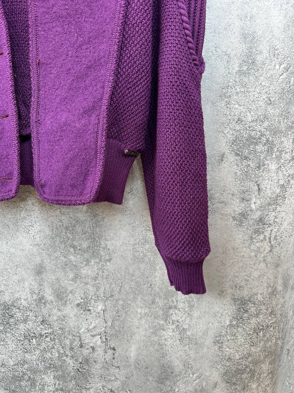 Kurt Geiger Geiger Austria Purple Wool Cardigan Vintage Sweater Jacket Size M / US 6-8 / IT 42-44 - 9 Thumbnail