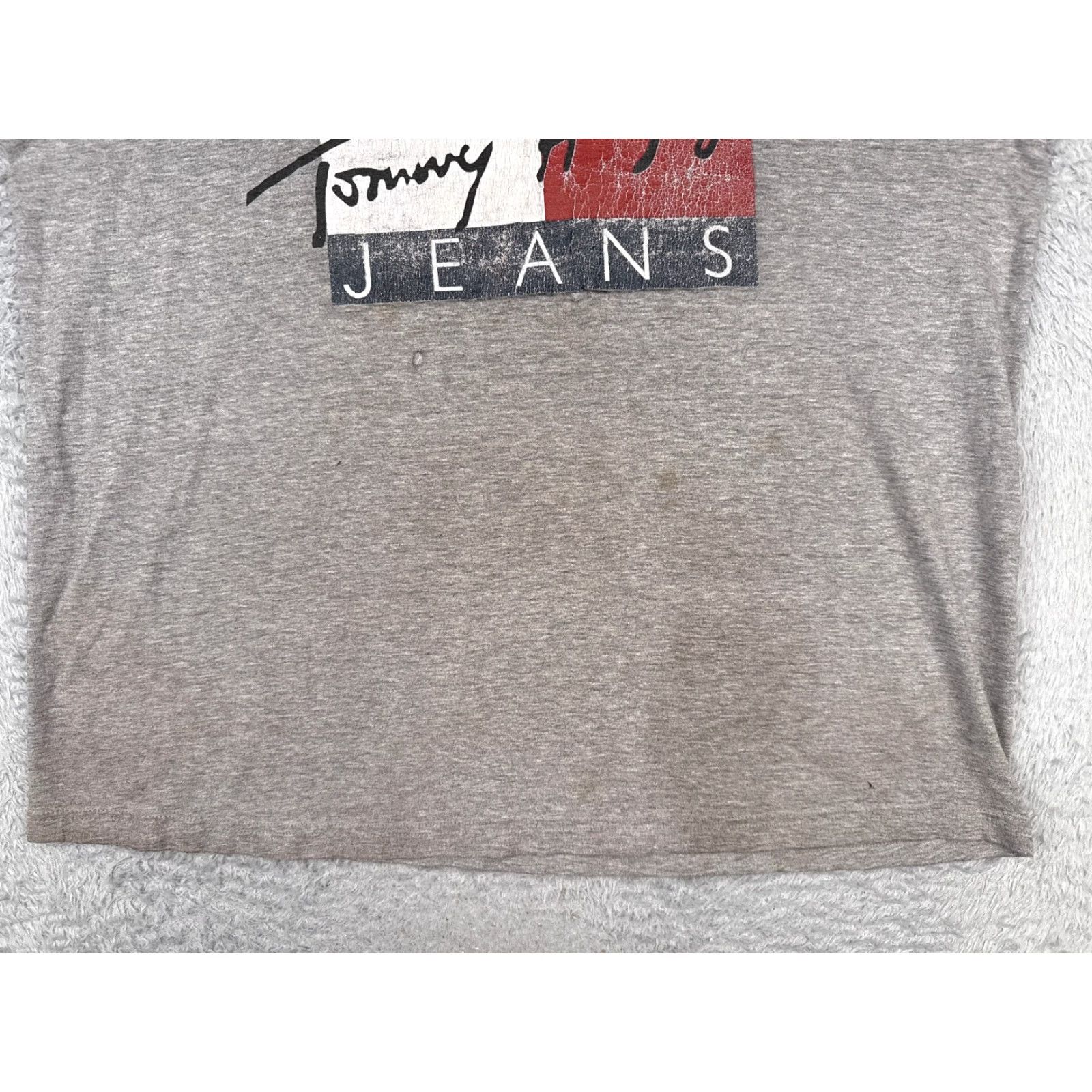 Tommy Hilfiger VINTAGE Tommy Hilfiger Jeans Shirt Men 2XL Gray Short Sleeve 100% Cotton Crew READ Size US XXL / EU 58 / 5 - 5 Thumbnail