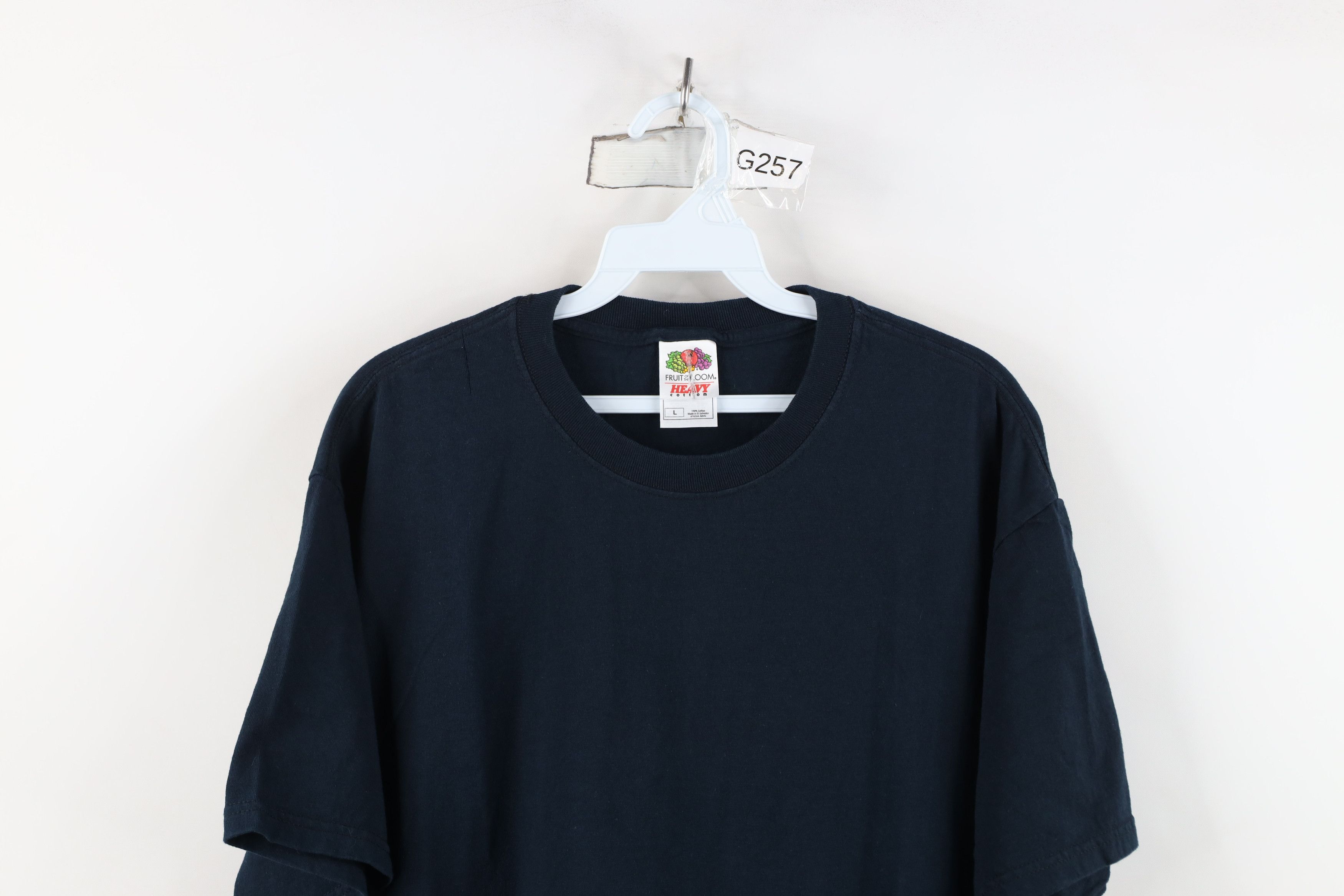 Vintage Vintage 90s Y2K Streetwear Blank Heavy Cotton T-Shirt Black Size US L / EU 52-54 / 3 - 2 Thumbnail