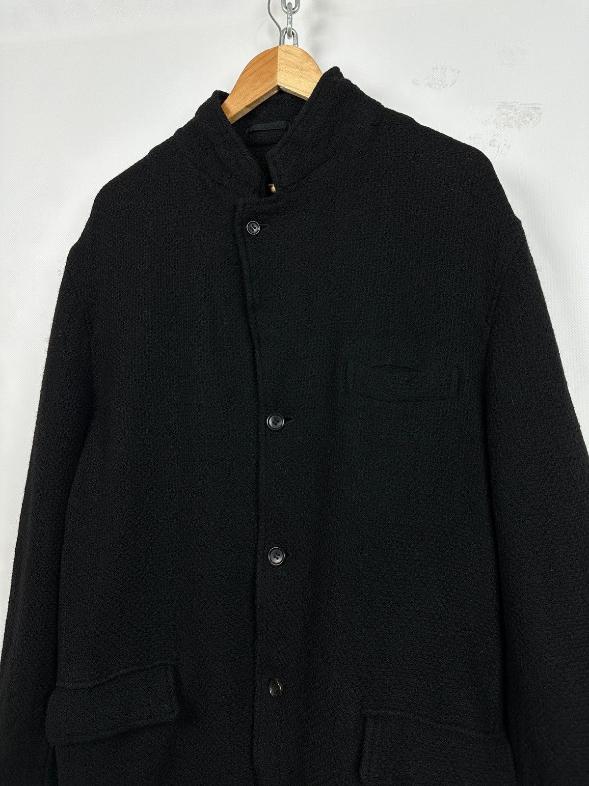 Comme des Garcons AD2002 Vintage Comme Des Garcons Homme Wool Knit Coat Jacket Size US M / EU 48-50 / 2 - 5 Thumbnail