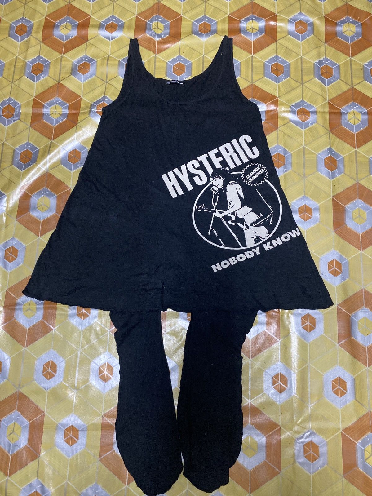 Hysteric Glamour Tank Top Black One Sz Girl Star Nobody Know